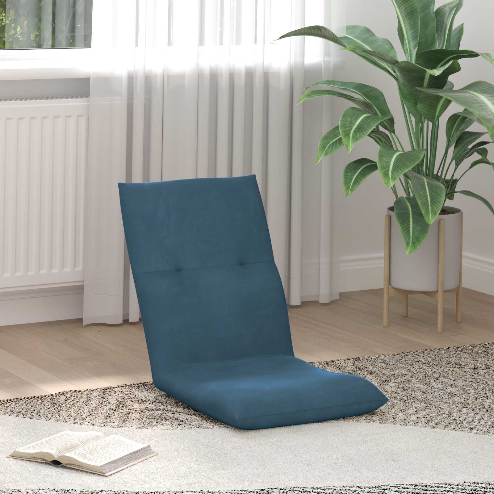 vidaXL Vloerstoel Lichtgrijs 46 x 50 x 61 cm Fluweel