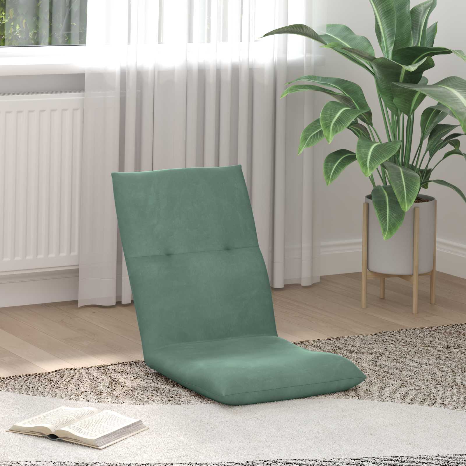 vidaXL Vloerstoel Lichtgrijs 46 x 50 x 61 cm Fluweel