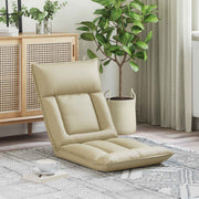 vidaXL Vloerstoel Crème 55 x 61 x 70 cm Nep Leer