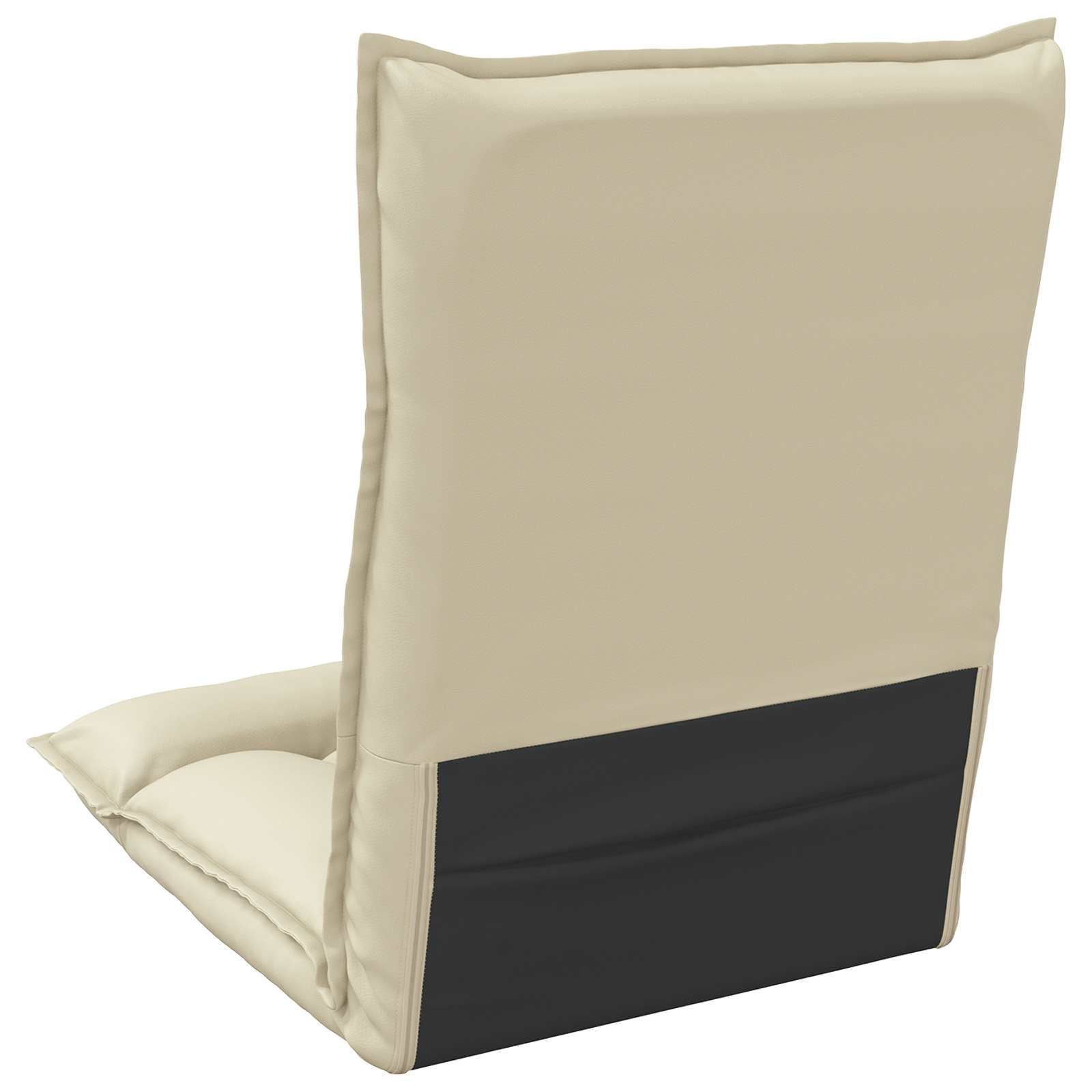 vidaXL Vloerstoel Crème 55 x 61 x 70 cm Nep Leer