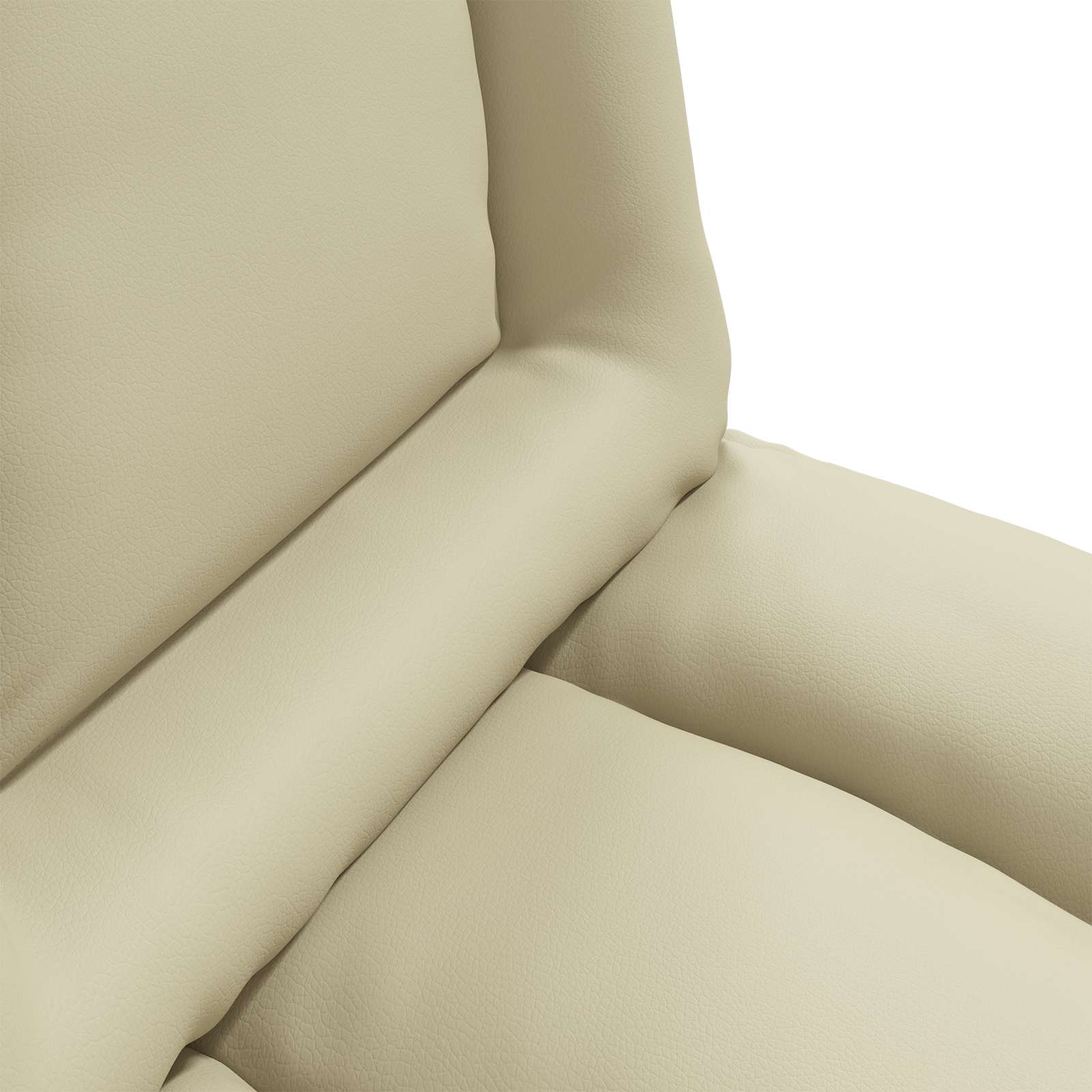 vidaXL Vloerstoel Crème 55 x 61 x 70 cm Nep Leer