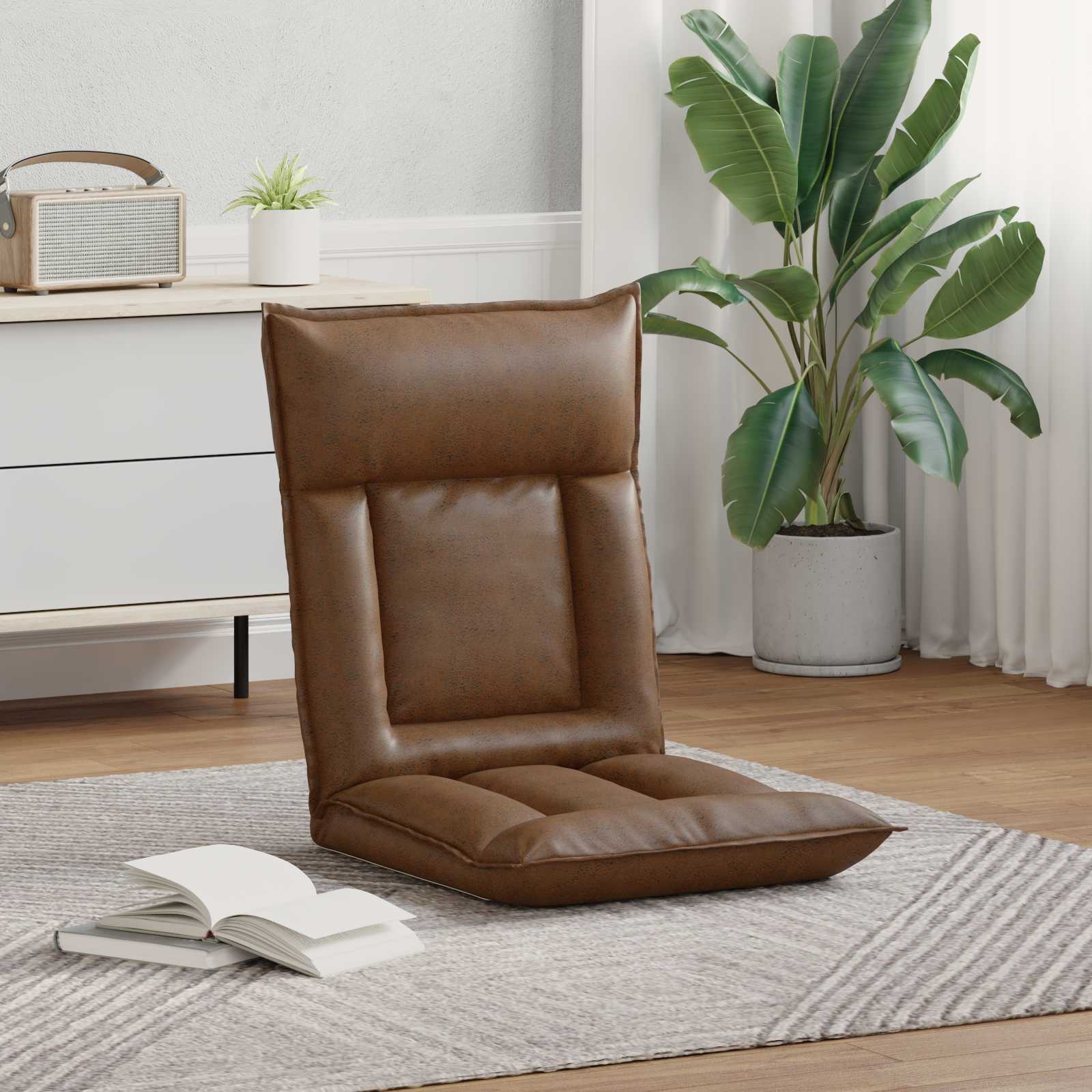 vidaXL Vloerstoel Bruin 55 x 61 x 70 cm Stof