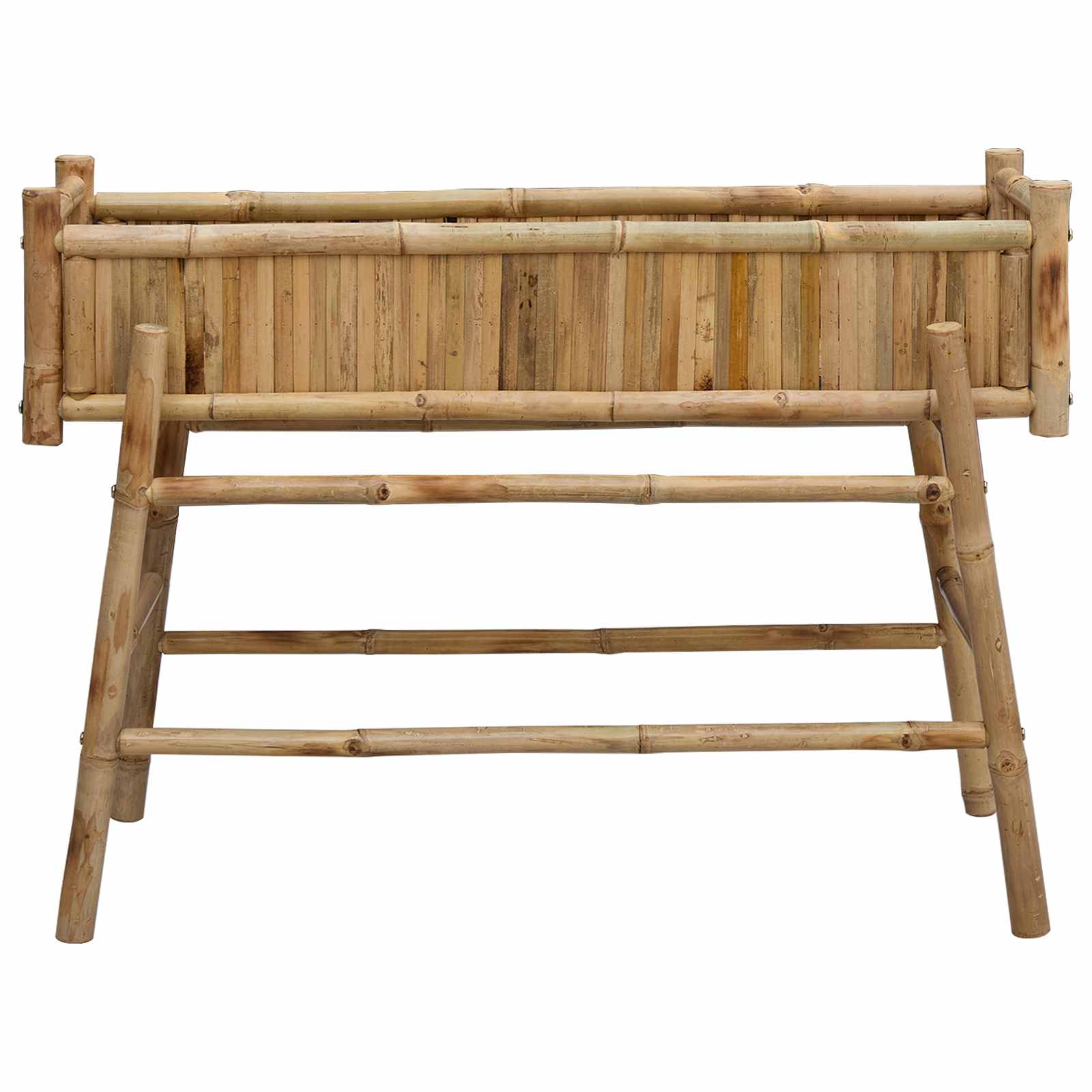 vidaXL Tuinplanter met Houder Naturel 100 x 38 x 74 cm Bamboe