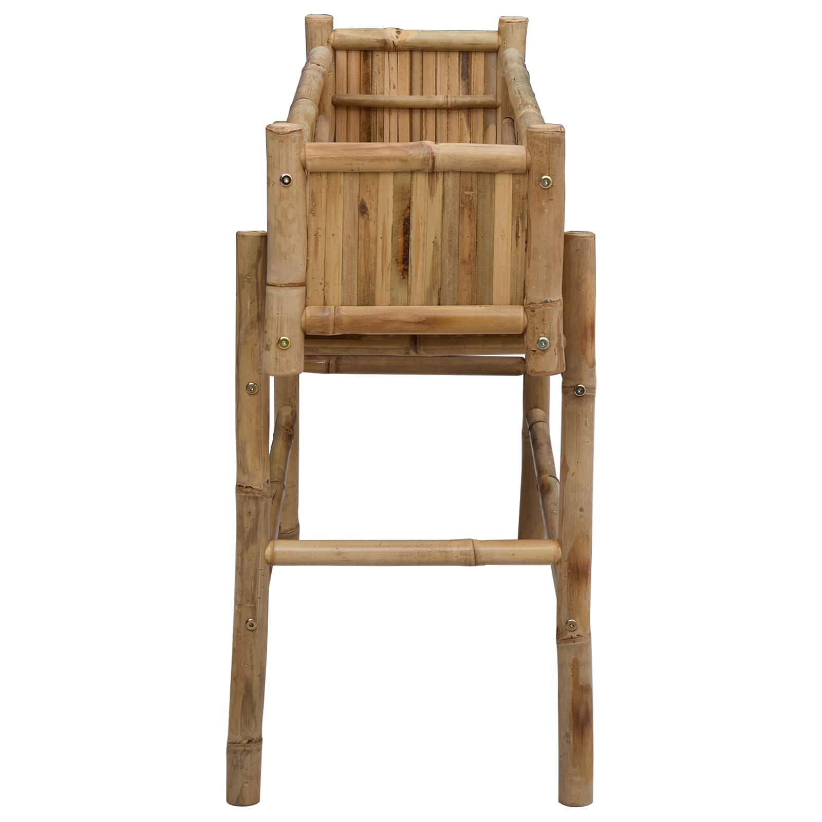 vidaXL Tuinplanter met Houder Naturel 100 x 38 x 74 cm Bamboe