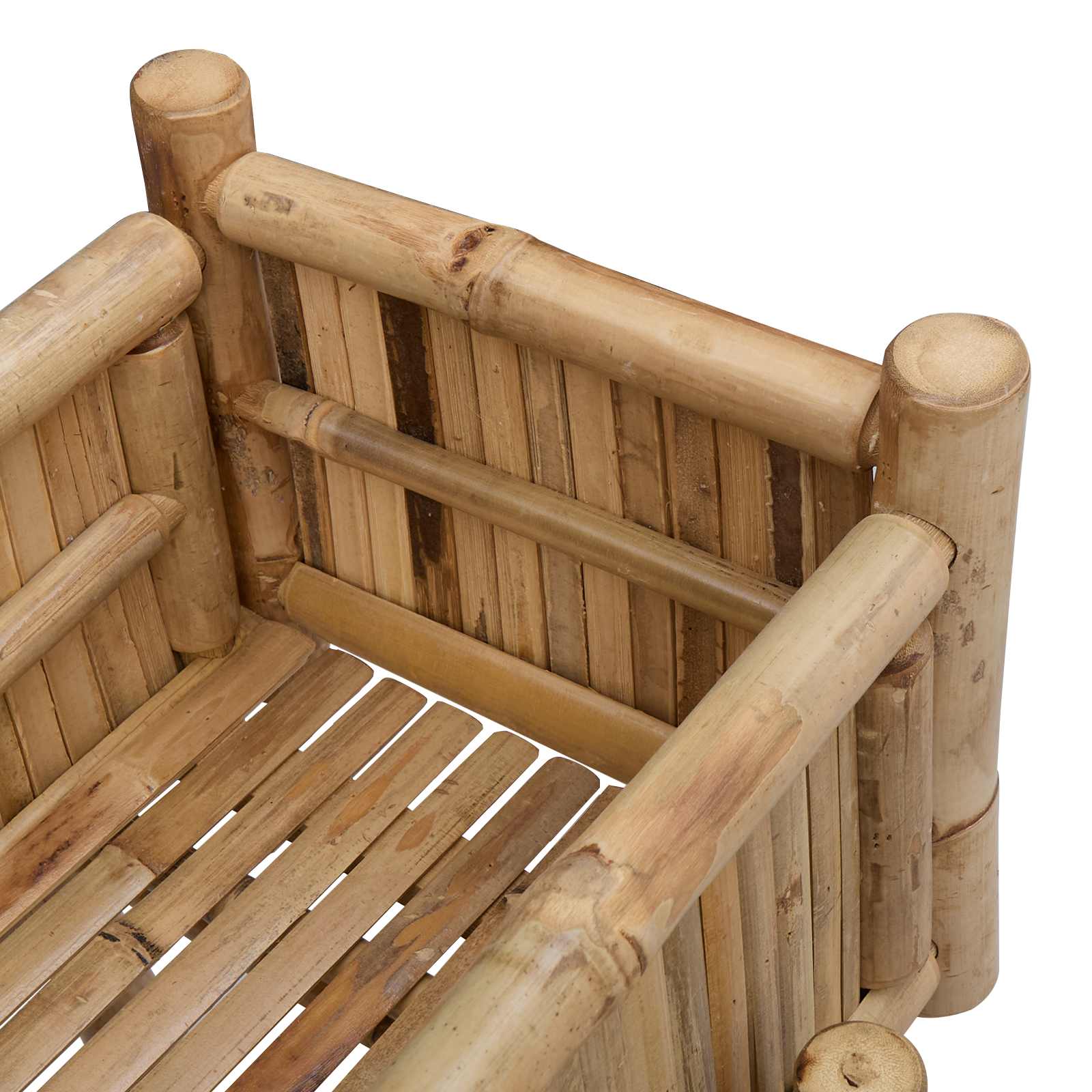 vidaXL Tuinplanter met Houder Naturel 100 x 38 x 74 cm Bamboe