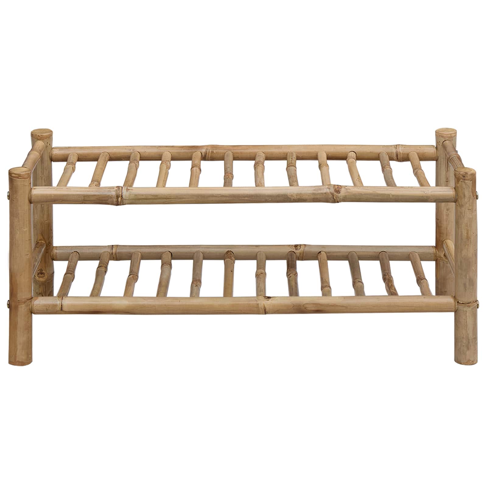 vidaXL Schoenenrek met plank met opslag Naturel 68 x 28 x 30 cm Bamboe