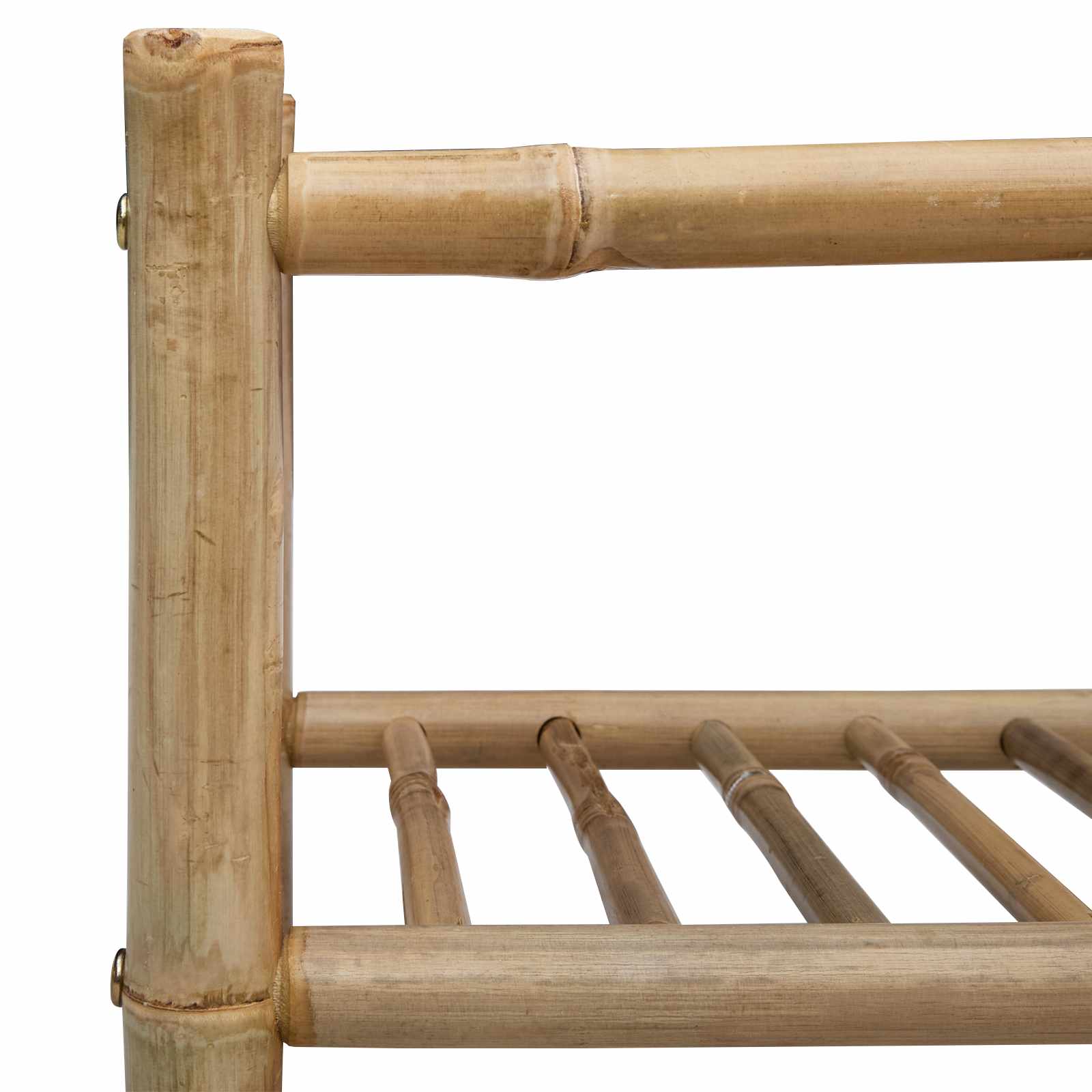 vidaXL Schoenenrek met plank met opslag Naturel 68 x 28 x 30 cm Bamboe