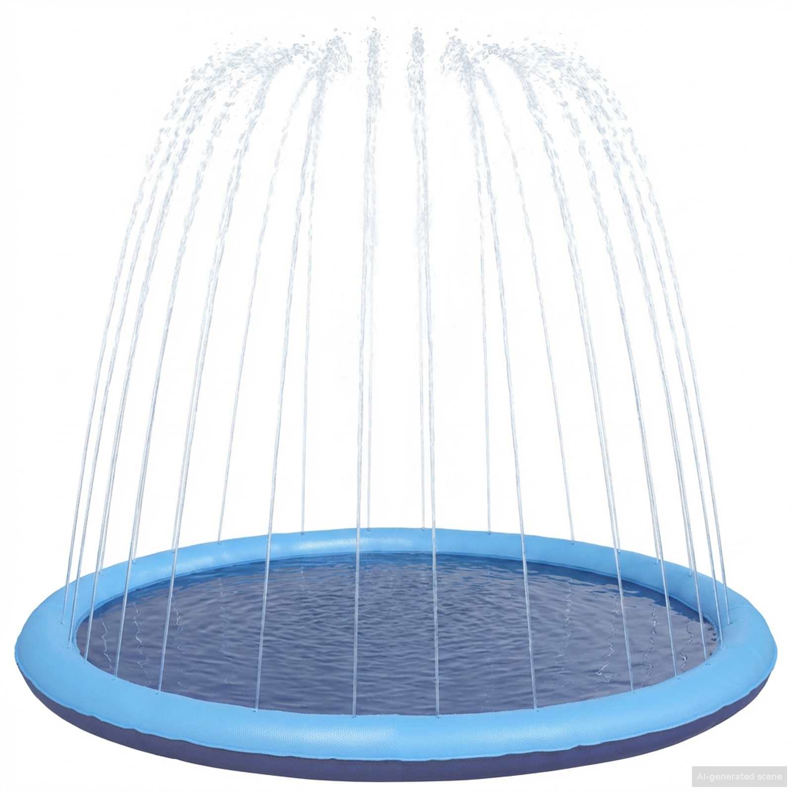 vidaXL Waterspeelmat voor kinderen en honden Blauw Ø200 x 9 cm PVC