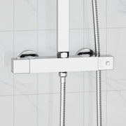 vidaXL Thermostatische douchemixer RVS 201 25,5 x 7 x 6 cm zilver