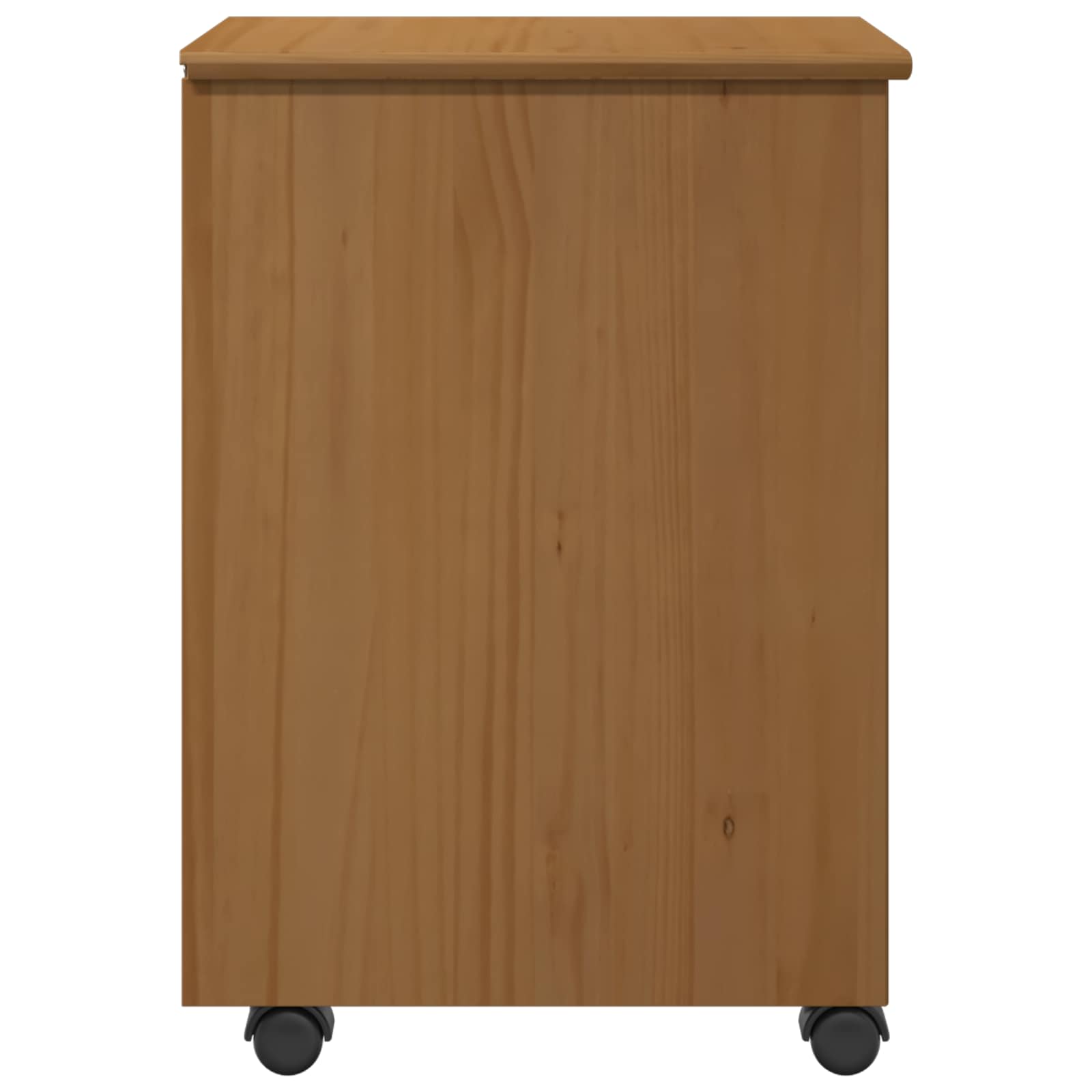 vidaXL Rolling Kast met wiel Wit 34 x 39 x 56 cm Massief Vurenhout
