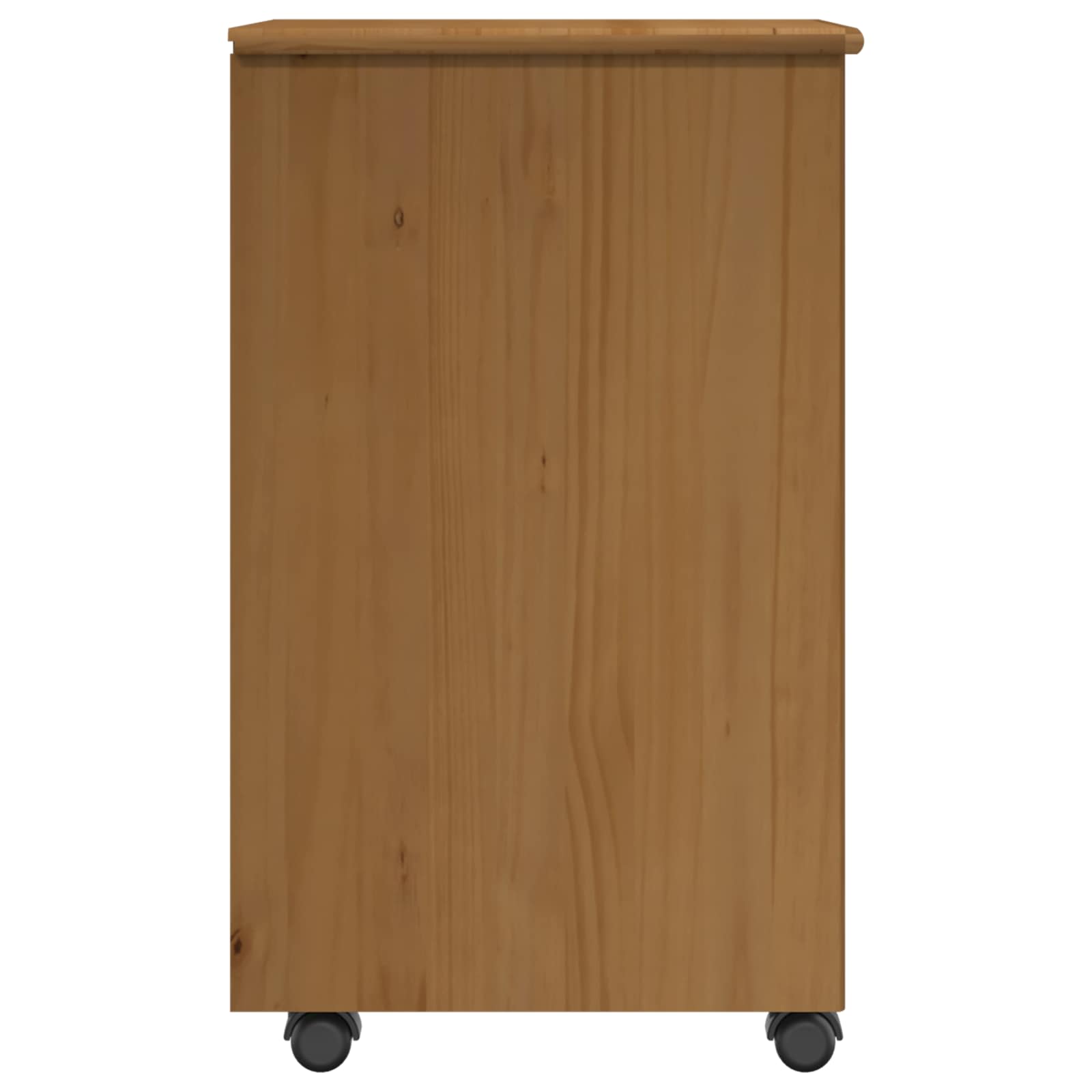 vidaXL Rolling Kast Honingbruin 34 x 39 x 65,5 cm Massief Vurenhout
