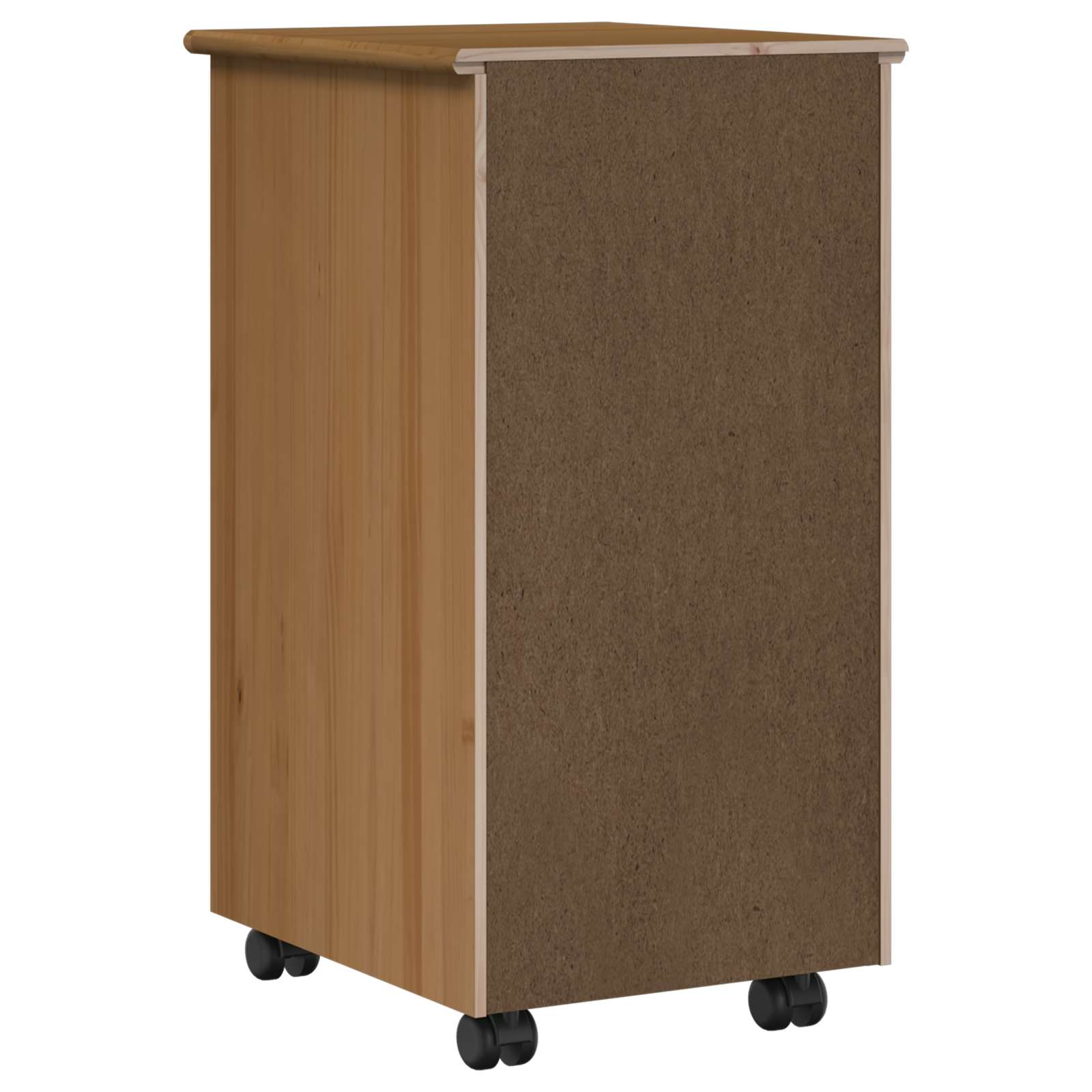 vidaXL Rolling Kast Honingbruin 34 x 39 x 65,5 cm Massief Vurenhout