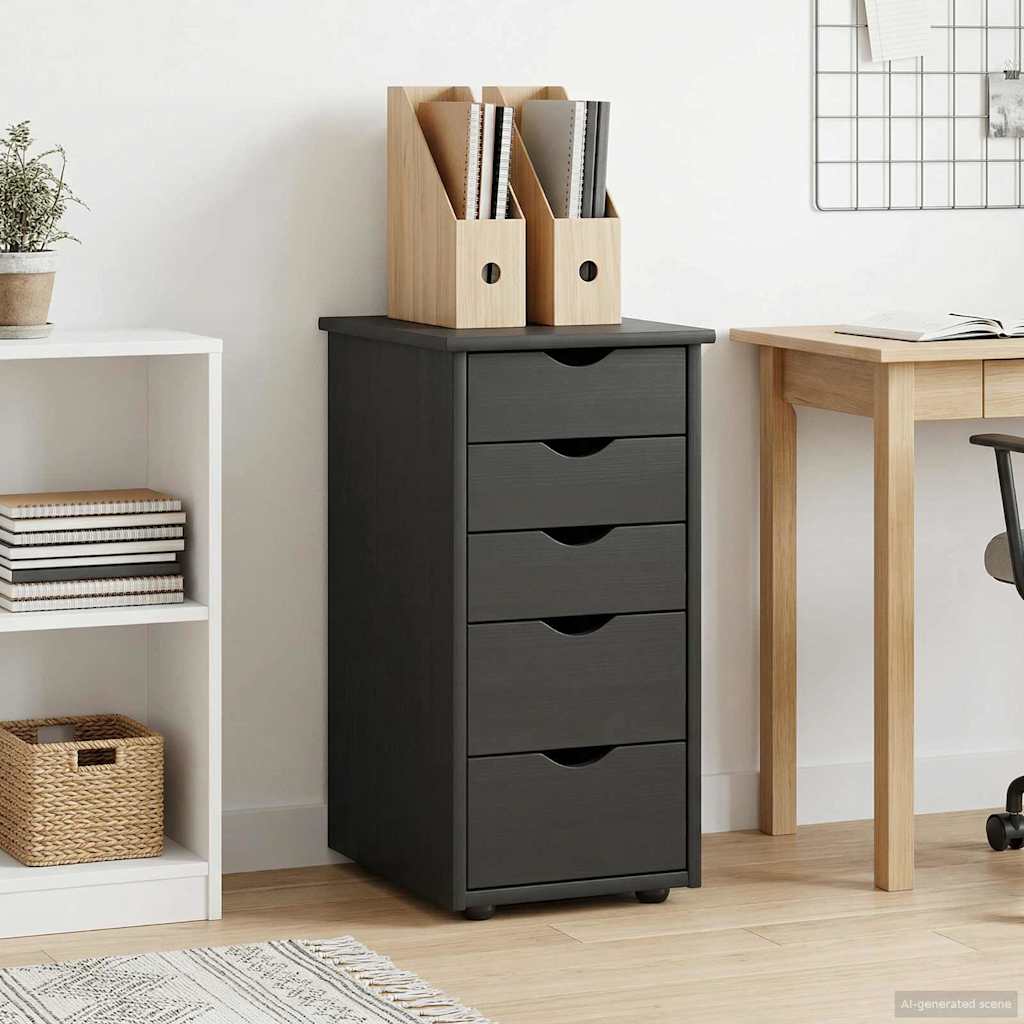 vidaXL Kast Honingbruin 34 x 39 x 61,5 cm Massief Vurenhout