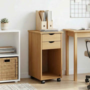 vidaXL Rolling Kast HoningBruin 34 x 39 x 65,5 cm Massief grenenhout