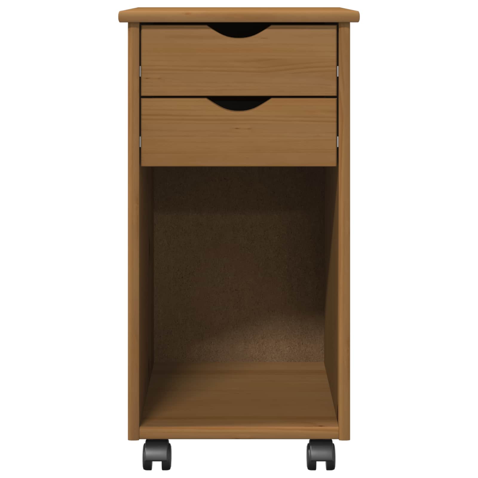 vidaXL Rolling Kast HoningBruin 34 x 39 x 65,5 cm Massief grenenhout