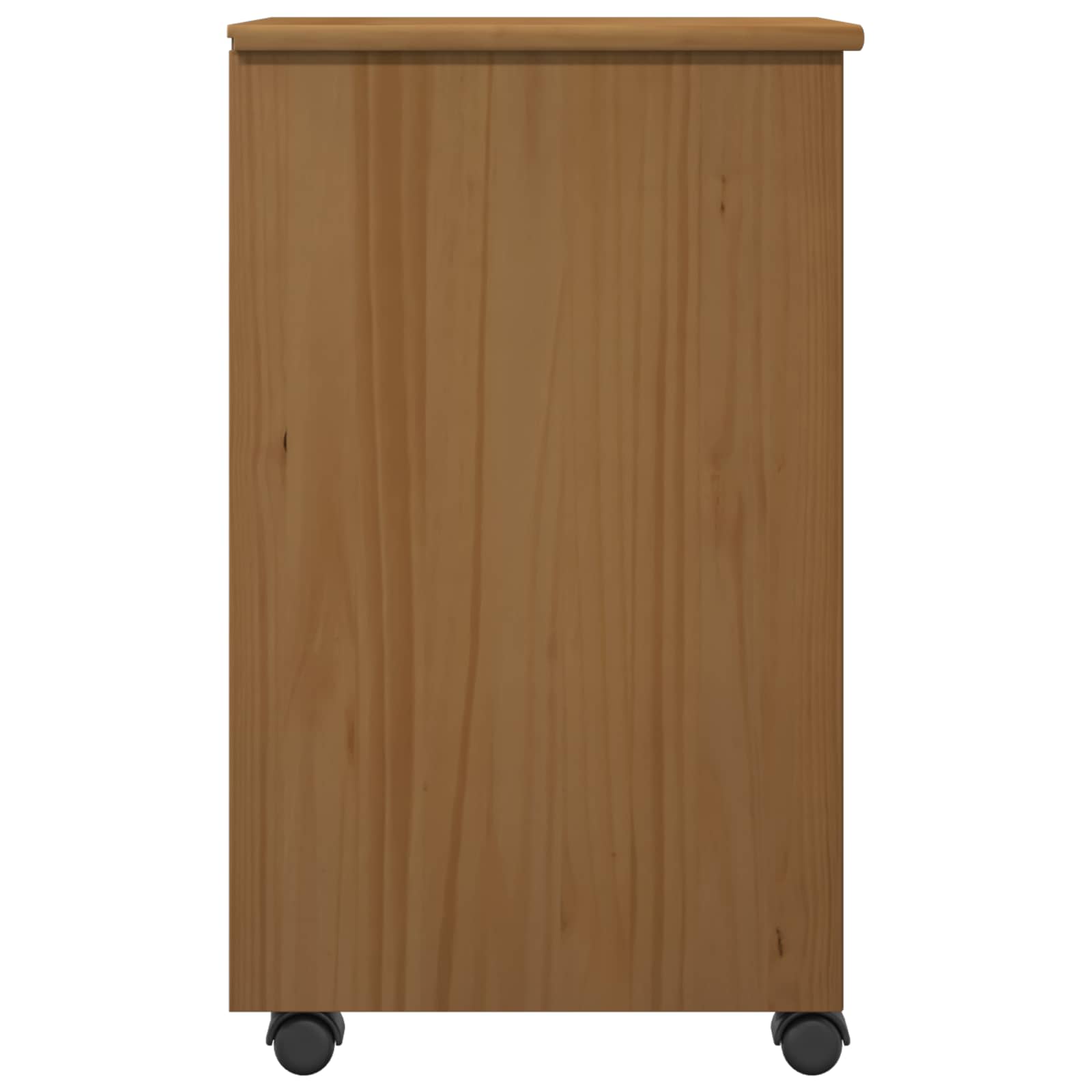 vidaXL Rolling Kast HoningBruin 34 x 39 x 65,5 cm Massief grenenhout