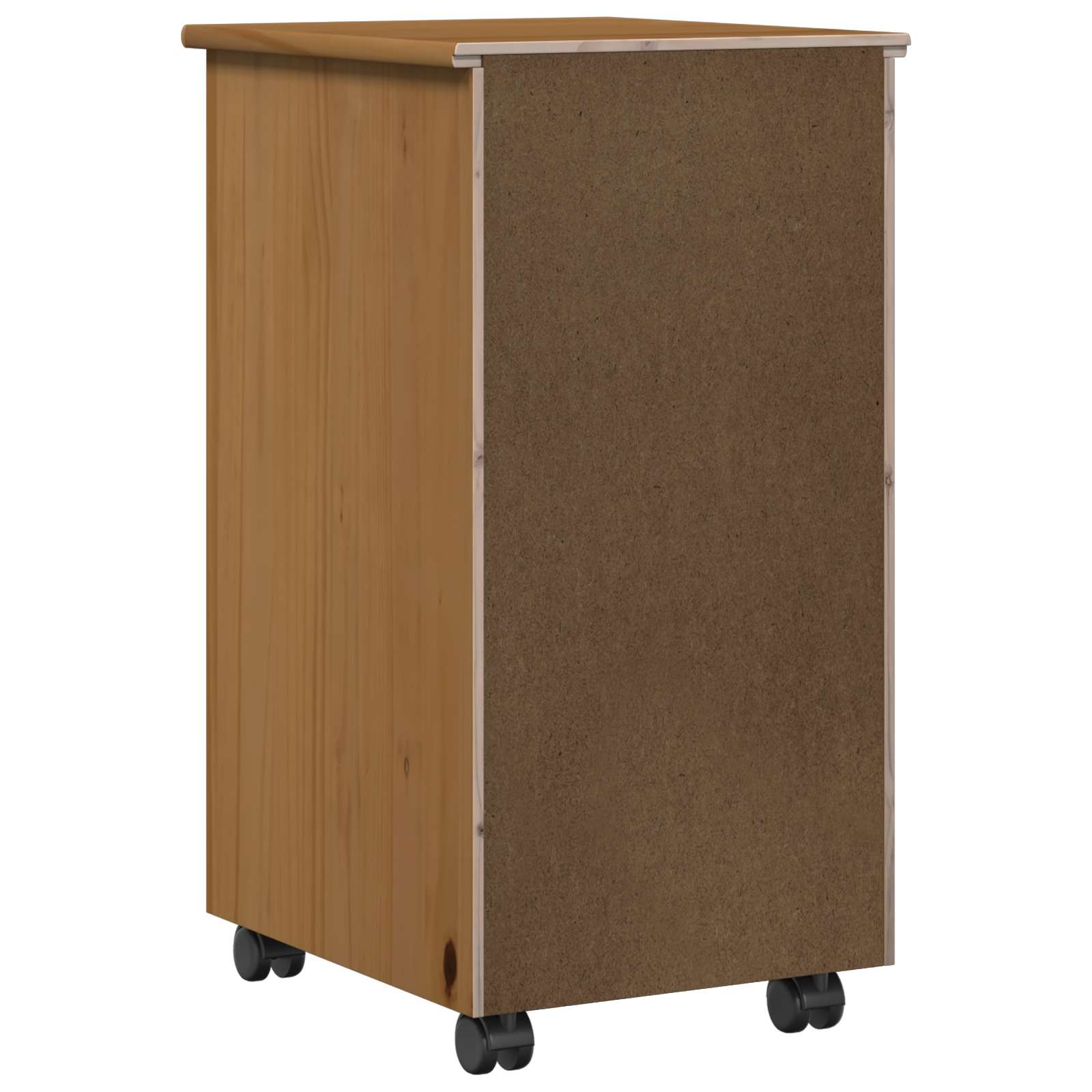 vidaXL Rolling Kast HoningBruin 34 x 39 x 65,5 cm Massief grenenhout