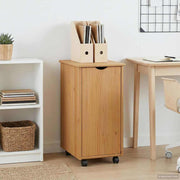 vidaXL Rolling Kast Honingbruin 34 x 39 x 65,5 cm Massief Vurenhout