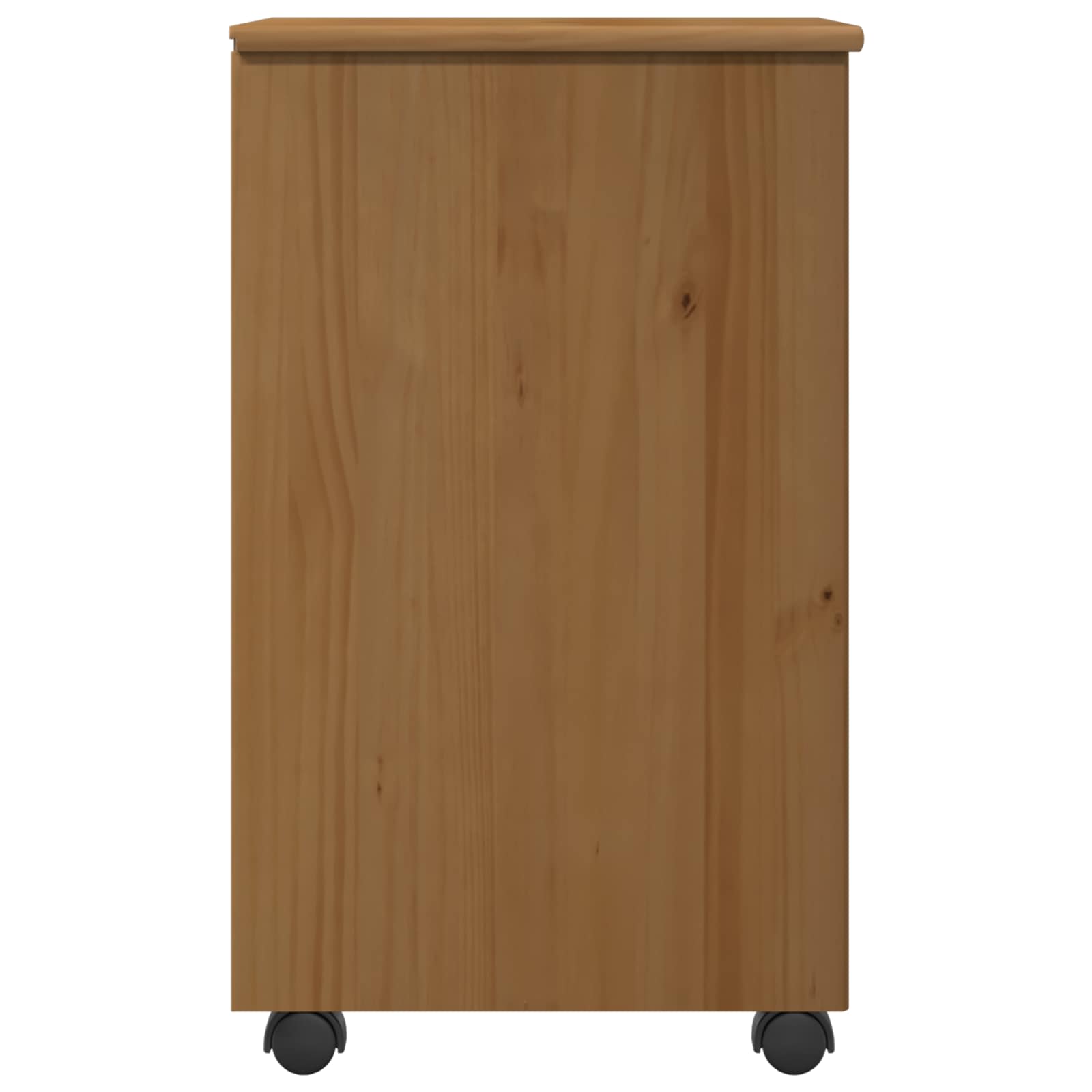 vidaXL Rolling Kast Honingbruin 34 x 39 x 65,5 cm Massief Vurenhout