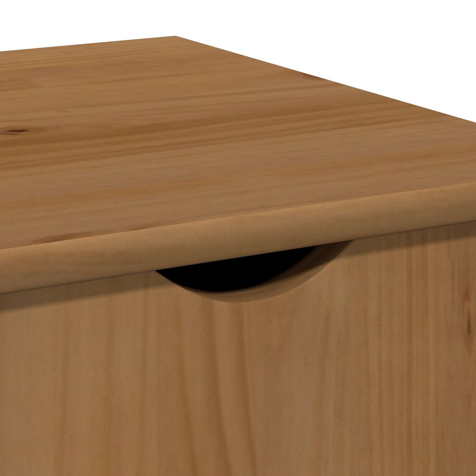vidaXL Rolling Kast Honingbruin 34 x 39 x 65,5 cm Massief Vurenhout