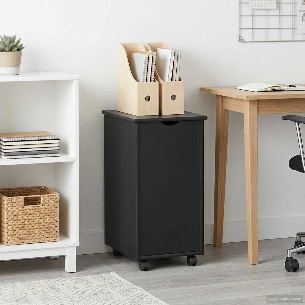 vidaXL Rolling Kast Honingbruin 34 x 39 x 65,5 cm Massief Vurenhout