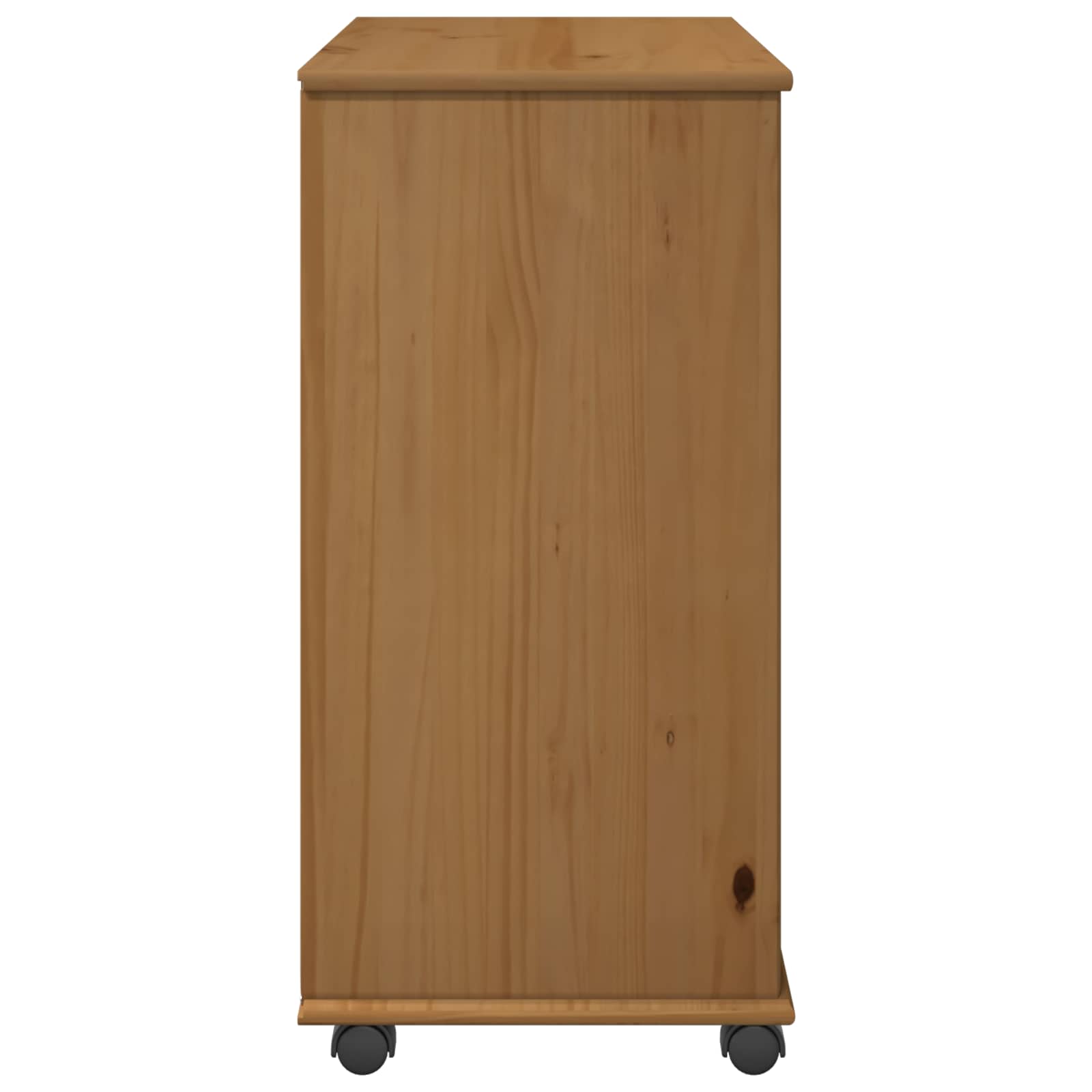 vidaXL Rolling Kast Honingbruin 63,5 x 39 x 79 cm Massief Vurenhout