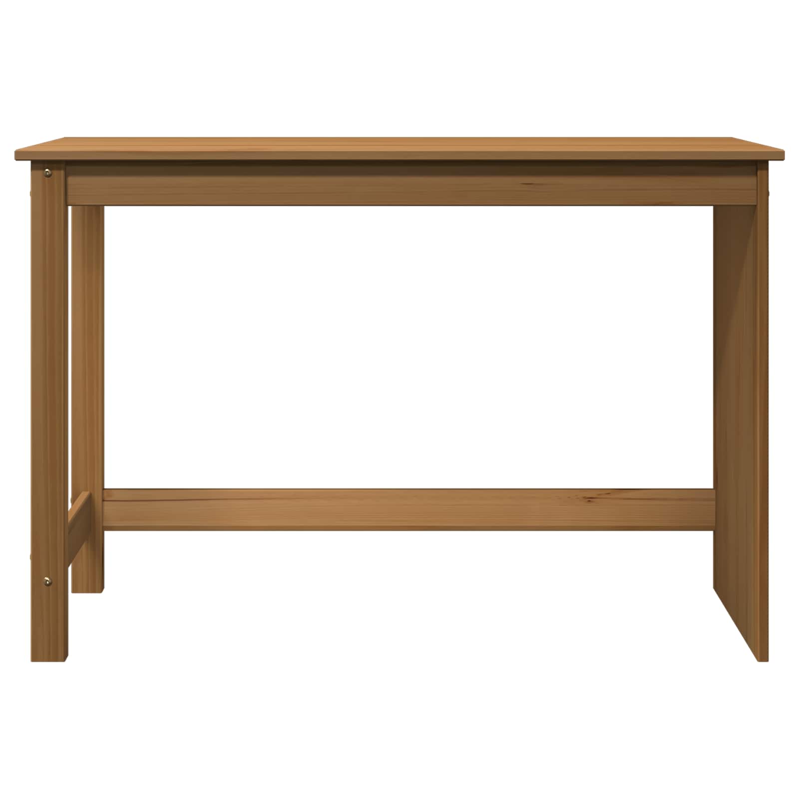 vidaXL Bureau Honingbruin 112 x 50 x 75 cm Massief Vurenhout