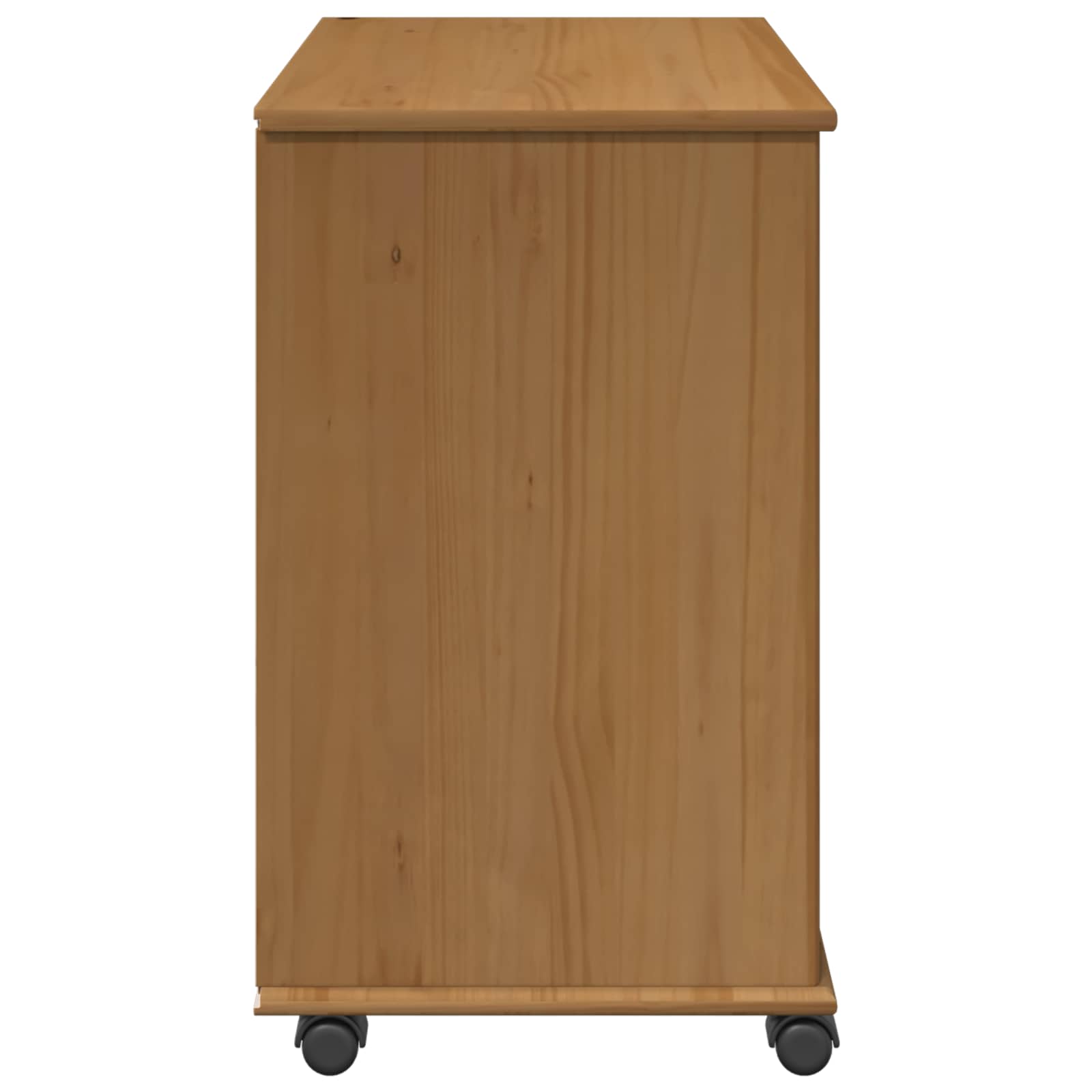 vidaXL Rolling Kast Honingbruin 63,5 x 39 x 65,5 cm Massief Vurenhout