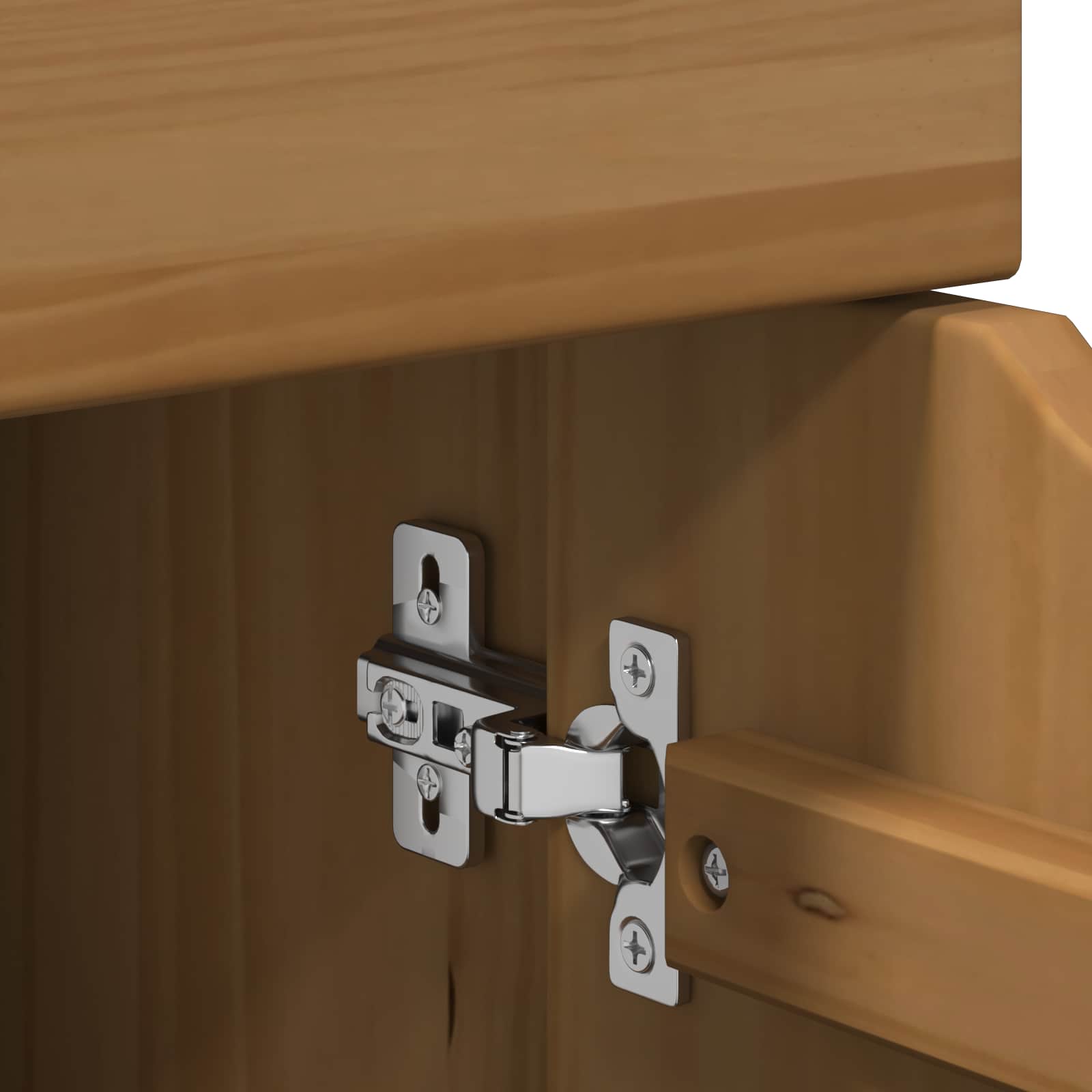 vidaXL Rolling Kast Honingbruin 63,5 x 39 x 65,5 cm Massief Vurenhout