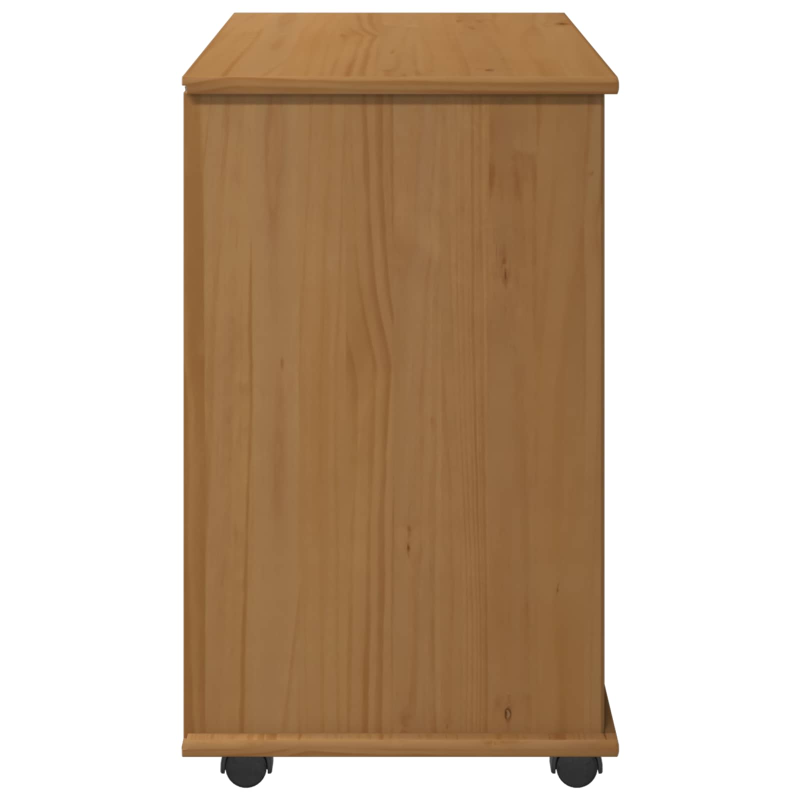 vidaXL Rolling Kast Honingbruin 63,5 x 39 x 65,5 cm Massief Vurenhout