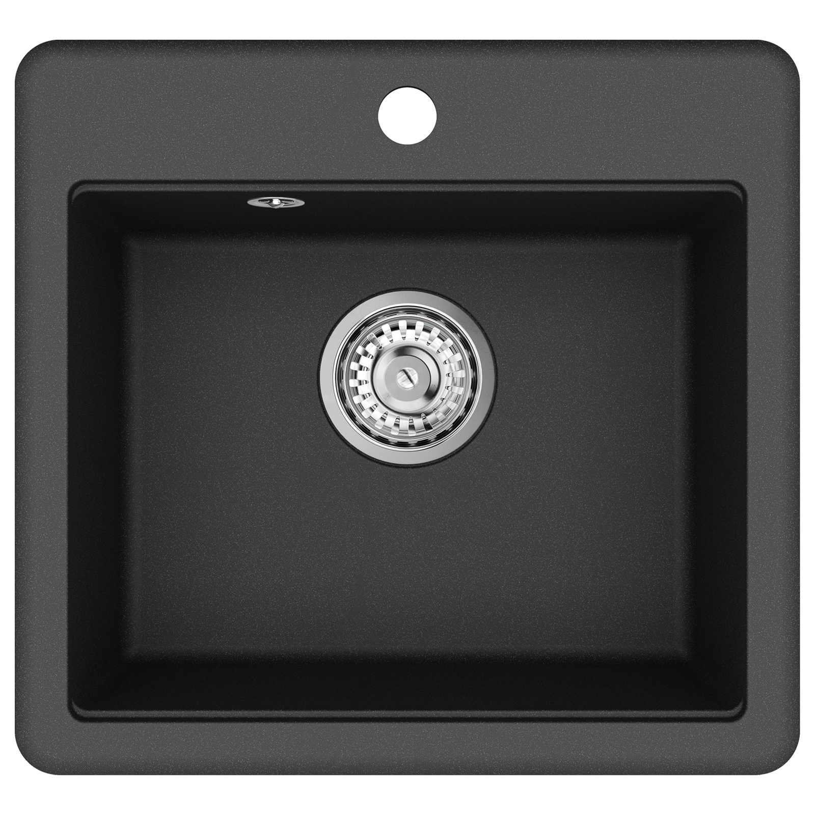 vidaXL Wasbak Zwart 470 x 440 mm Graniet