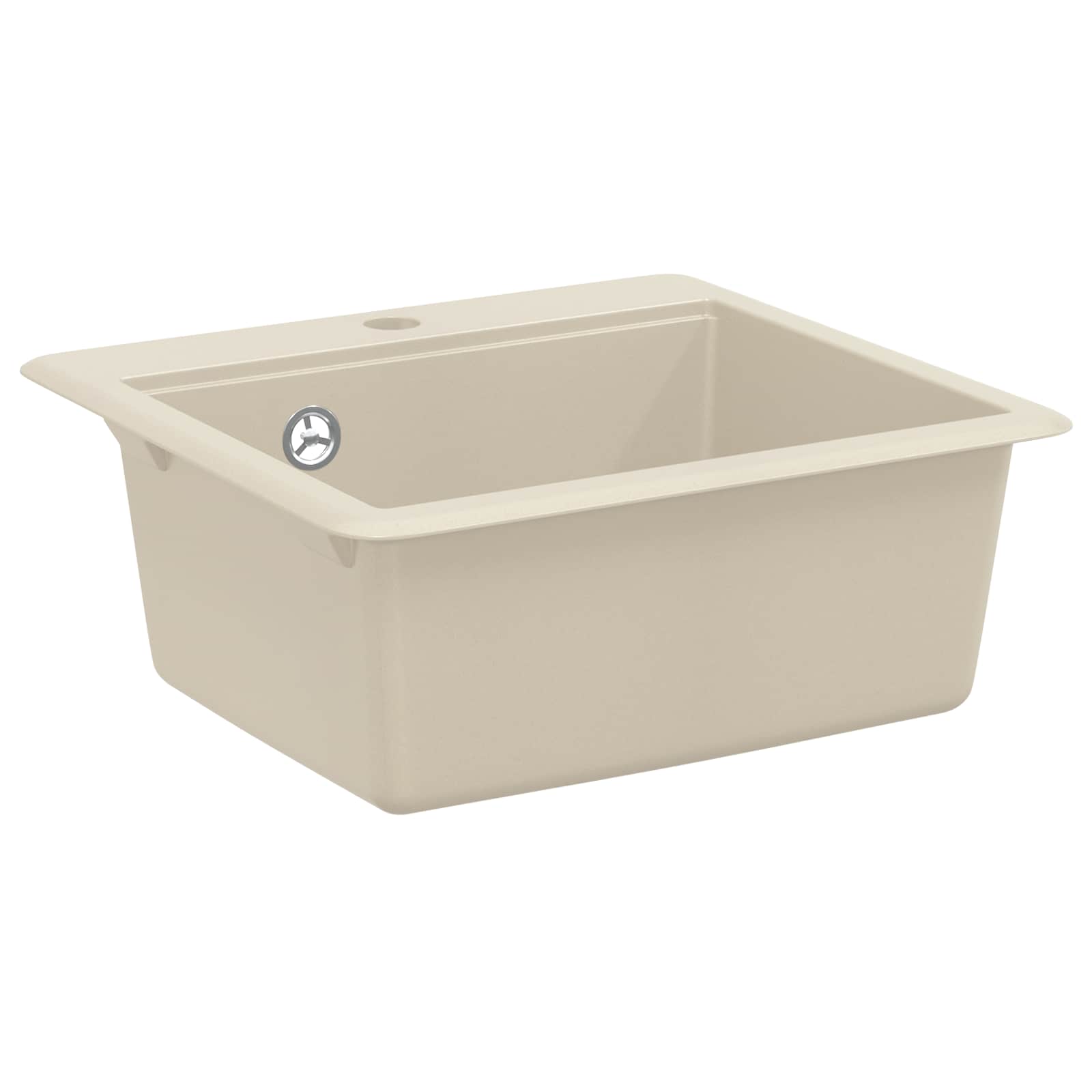 vidaXL Wasbak Zwart 470 x 440 mm Graniet