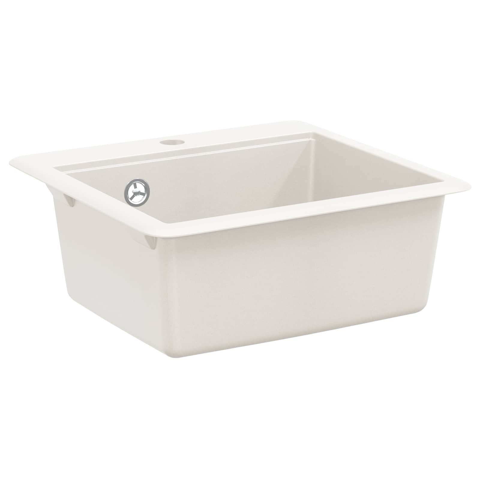 vidaXL Wasbak Zwart 470 x 440 mm Graniet