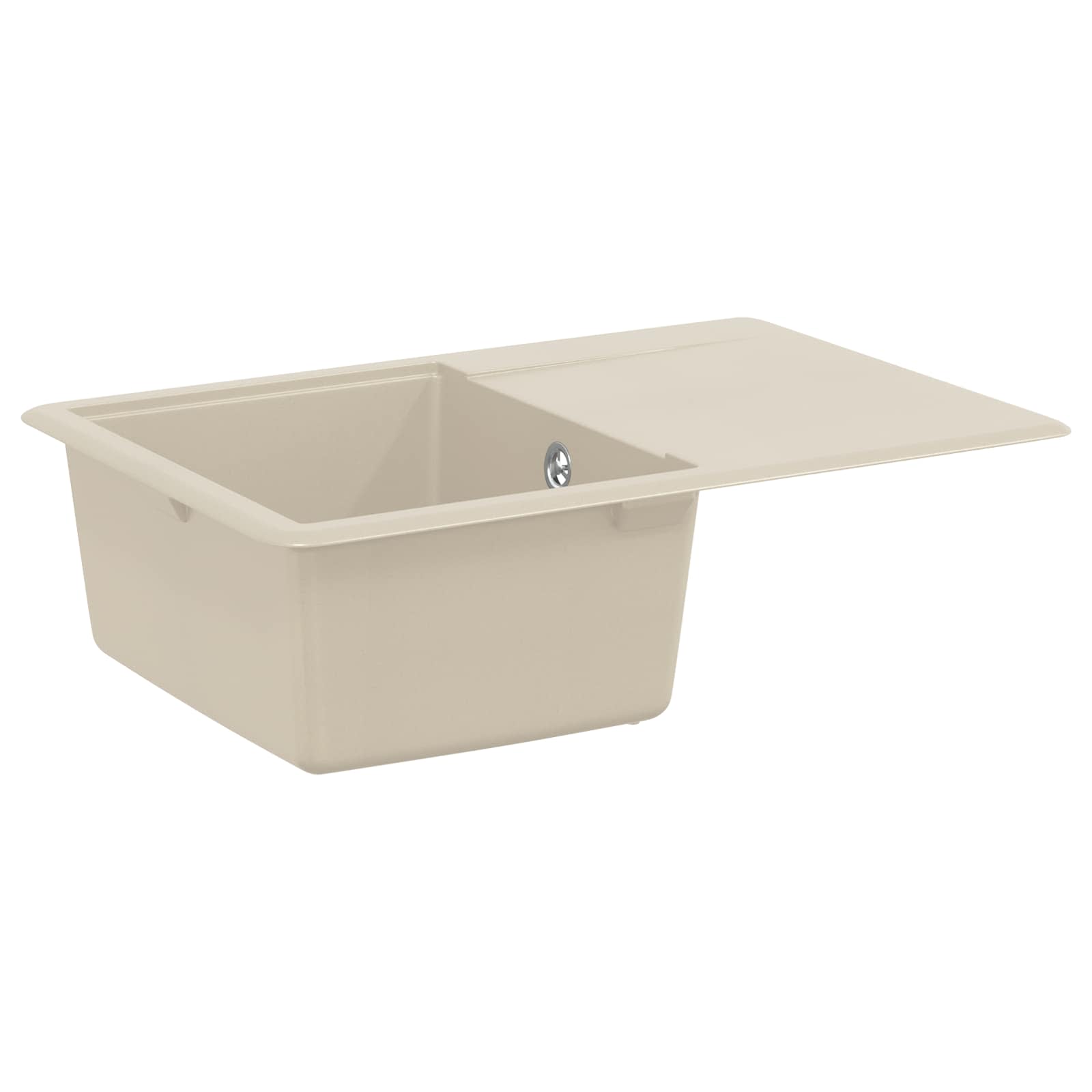 vidaXL Wasbak Zwart 470 x 440 mm Graniet