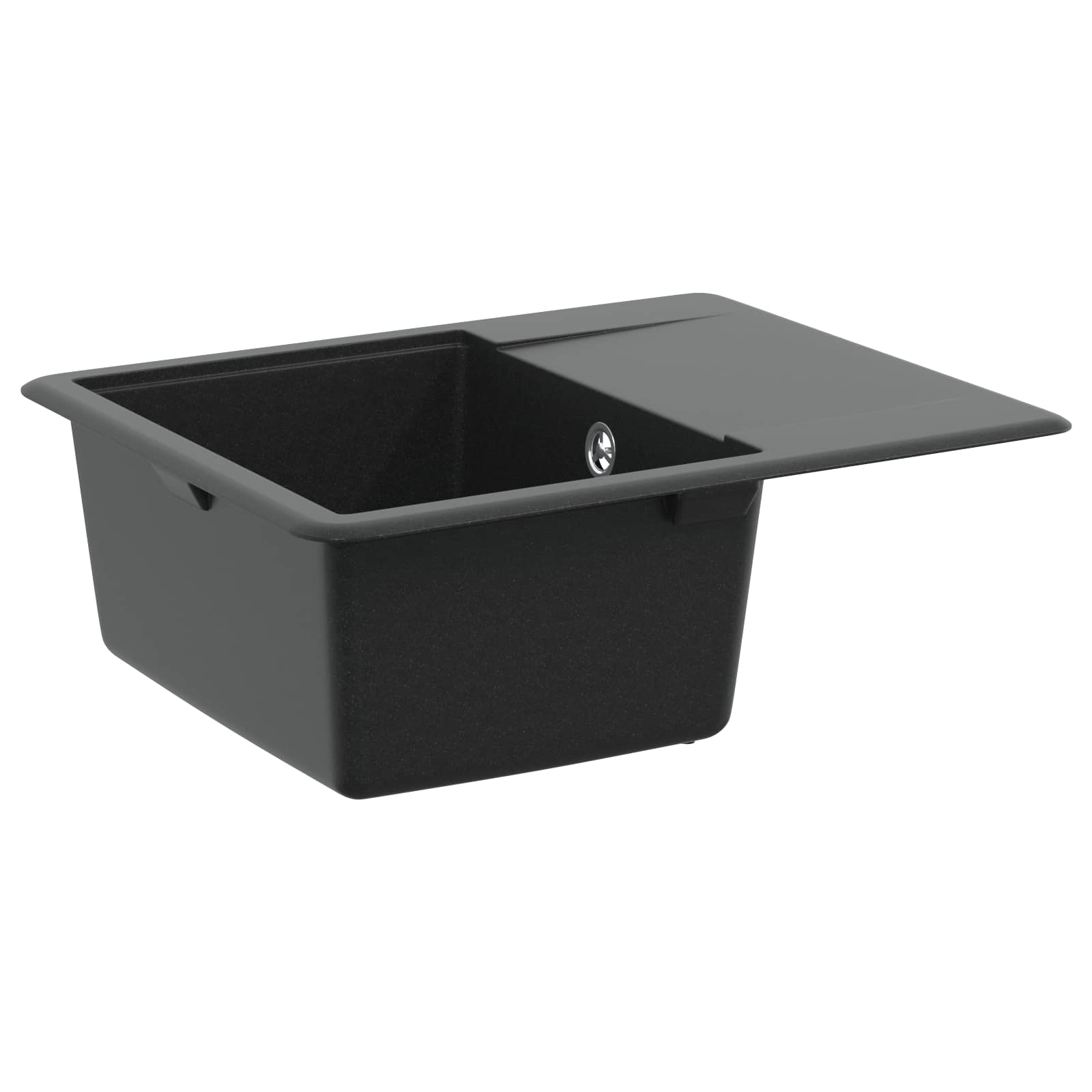 vidaXL Wasbak Zwart 470 x 440 mm Graniet