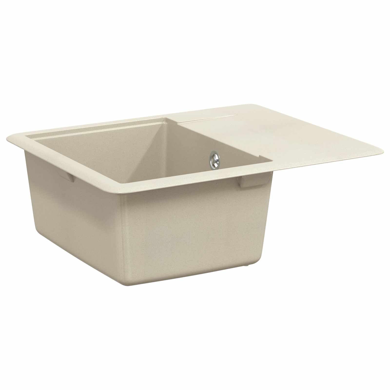 vidaXL Wasbak Zwart 470 x 440 mm Graniet
