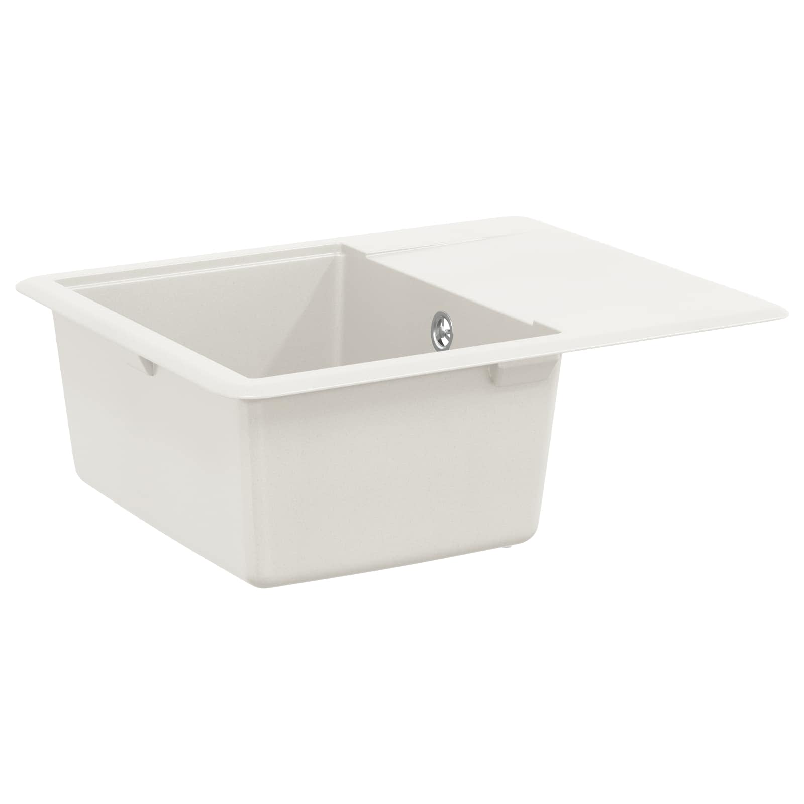 vidaXL Wasbak Zwart 470 x 440 mm Graniet