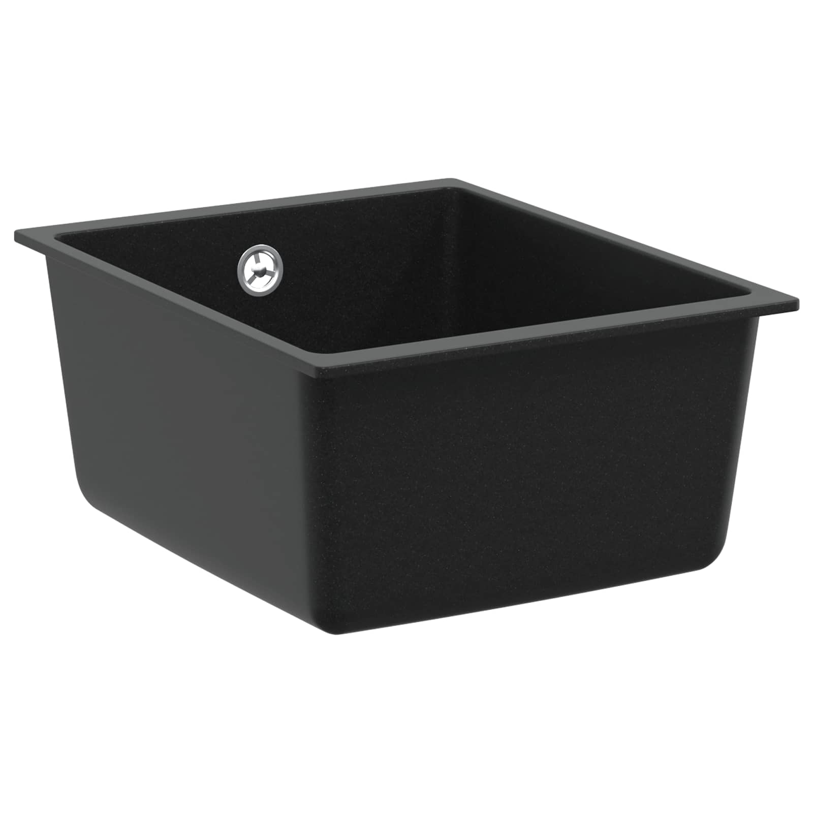 vidaXL Wasbak Zwart 370 x 460 mm 80% Kwarts en 20% Hars