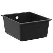 vidaXL Wasbak Zwart 370 x 460 mm 80% Kwarts en 20% Hars