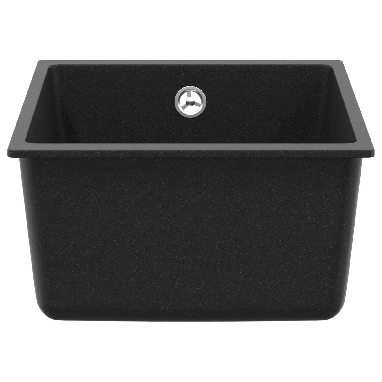 vidaXL Wasbak Zwart 370 x 460 mm 80% Kwarts en 20% Hars