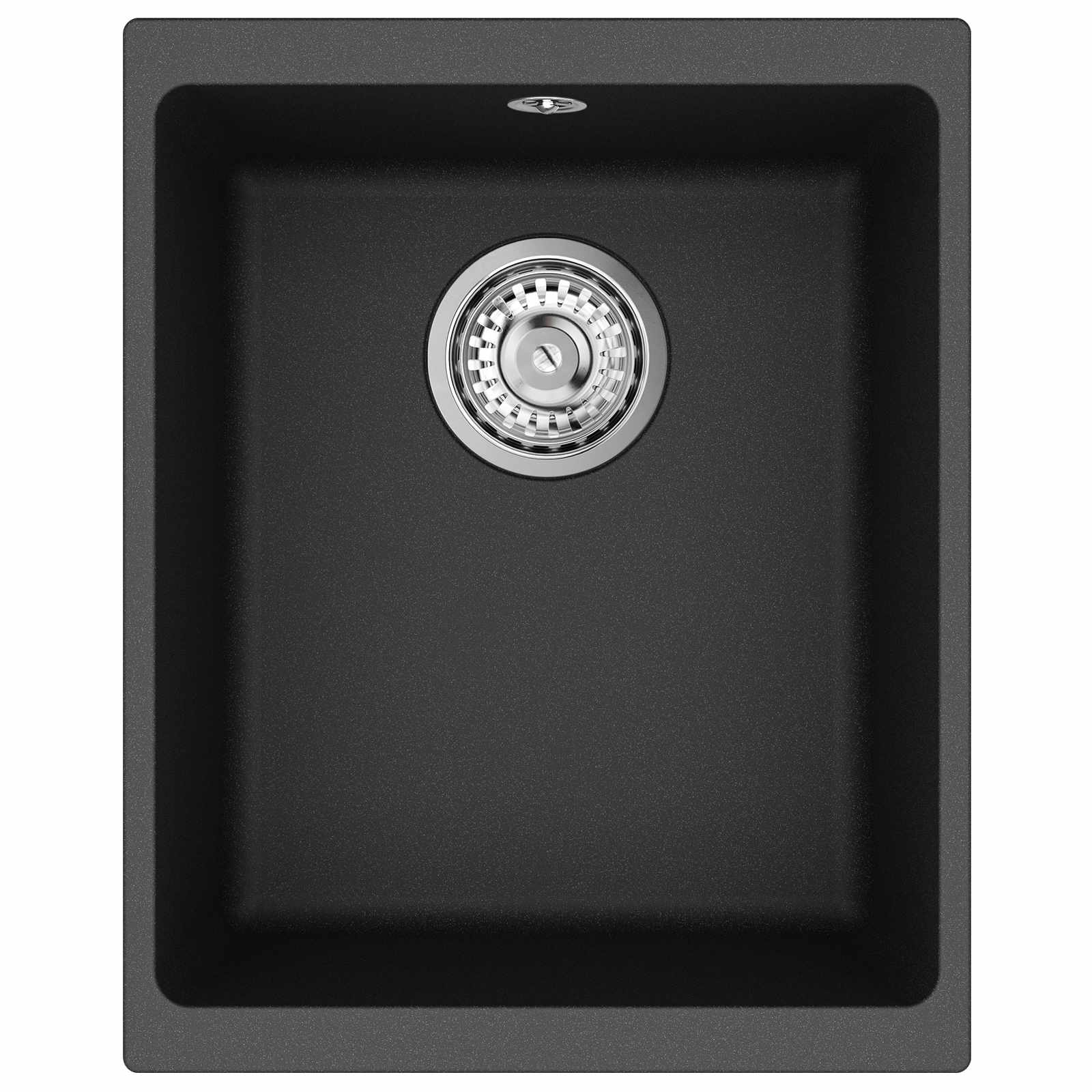 vidaXL Wasbak Zwart 370 x 460 mm 80% Kwarts en 20% Hars