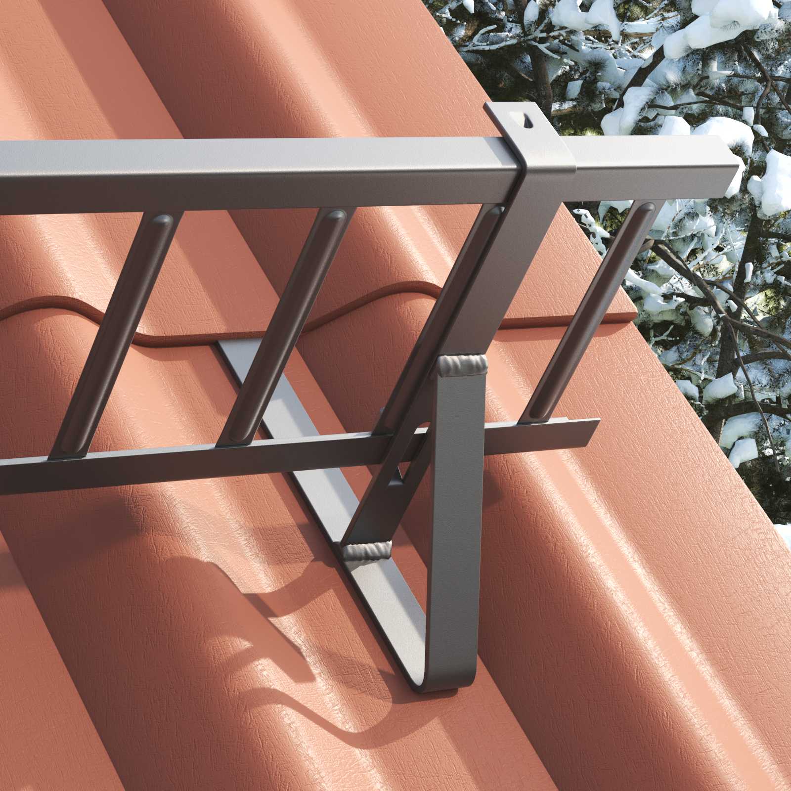 vidaXL Sneeuwbeveiligingsteun Antraciet 29,5 x 3 x 34,5 cm Staal