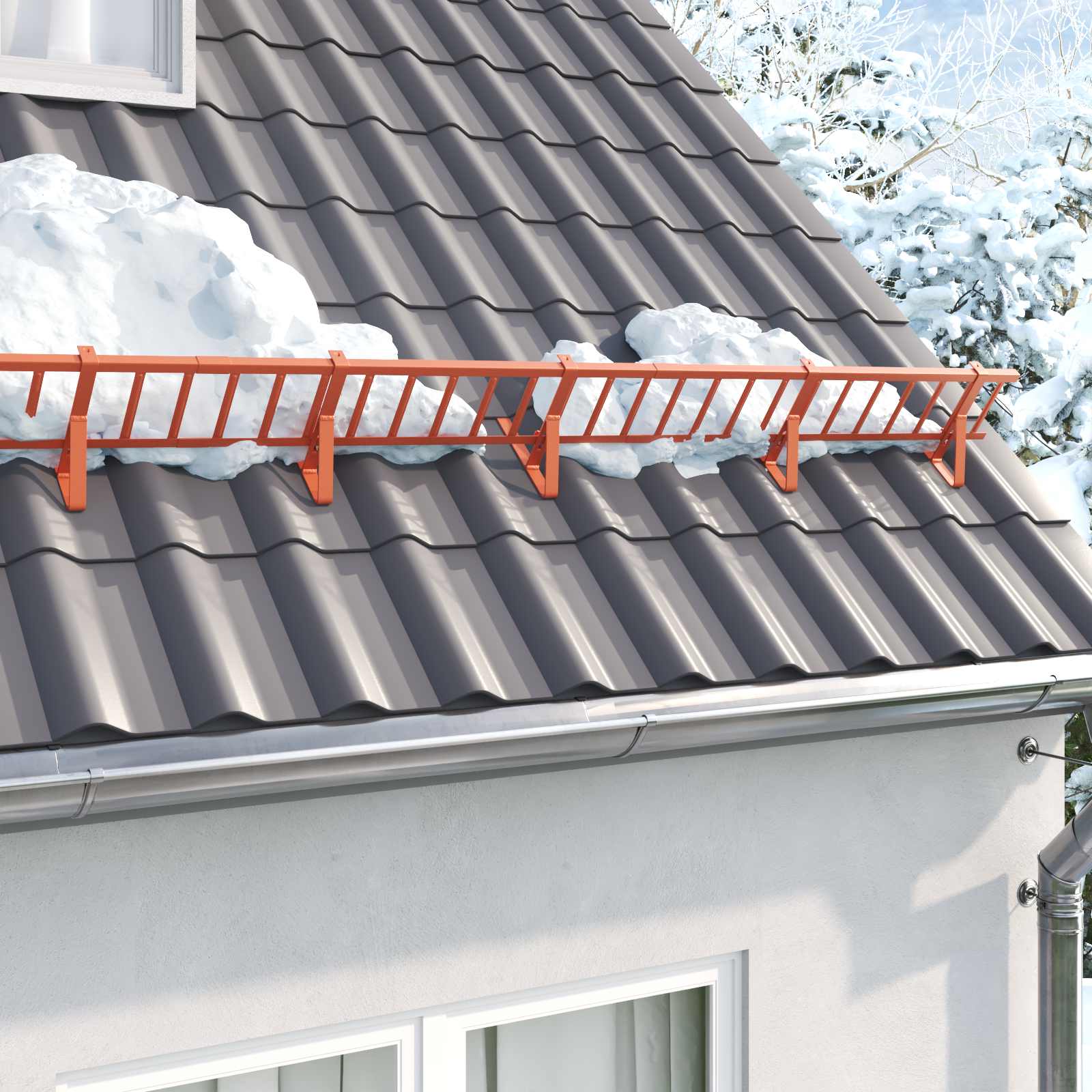 vidaXL Sneeuwbeveiligingsteun Antraciet 29,5 x 3 x 34,5 cm Staal