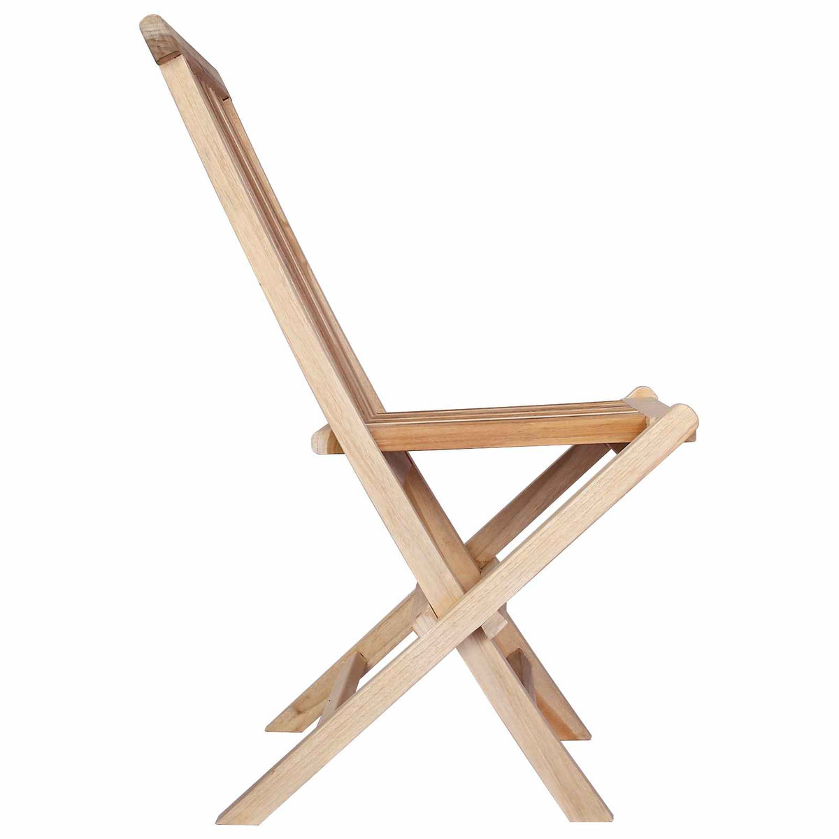 vidaXL Opvouwbare Tuinstoel 2 st Naturel Massief Teakhout