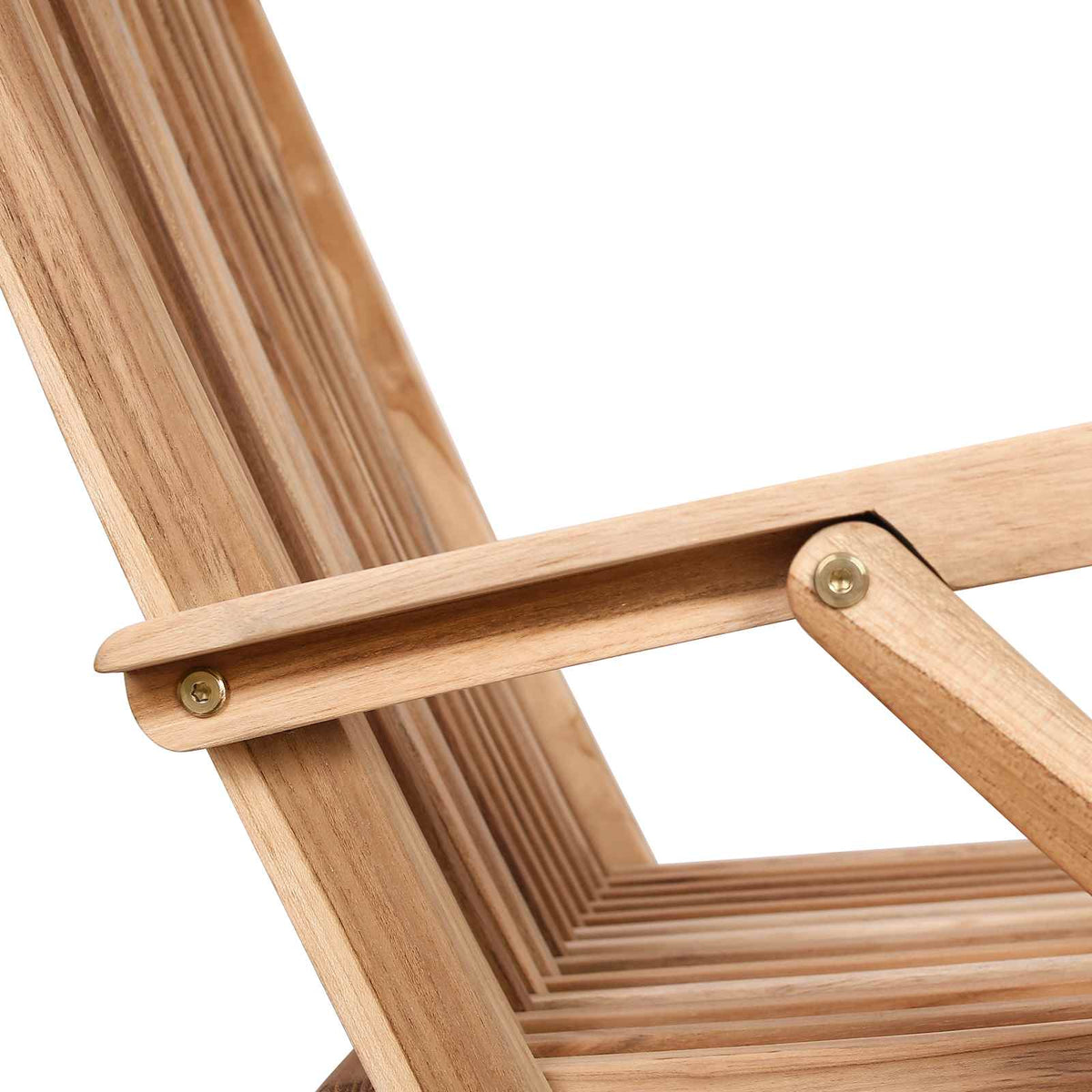 vidaXL Opvouwbare Tuinstoel 2 st Naturel Massief Teakhout