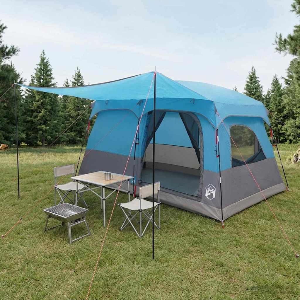 vidaXL Gezinstent met dak Groen 320 x 210 x 180 cm Polyester