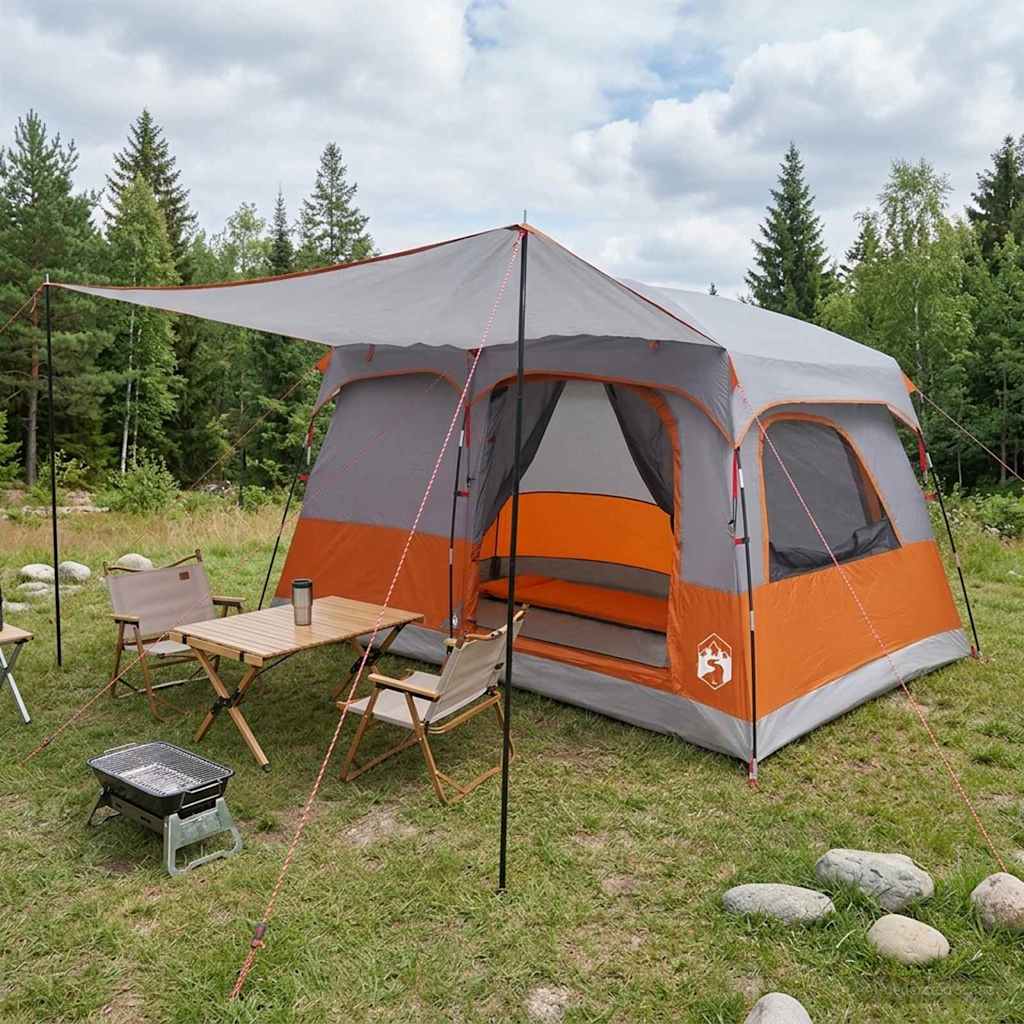 vidaXL Gezinstent met dak Groen 320 x 210 x 180 cm Polyester