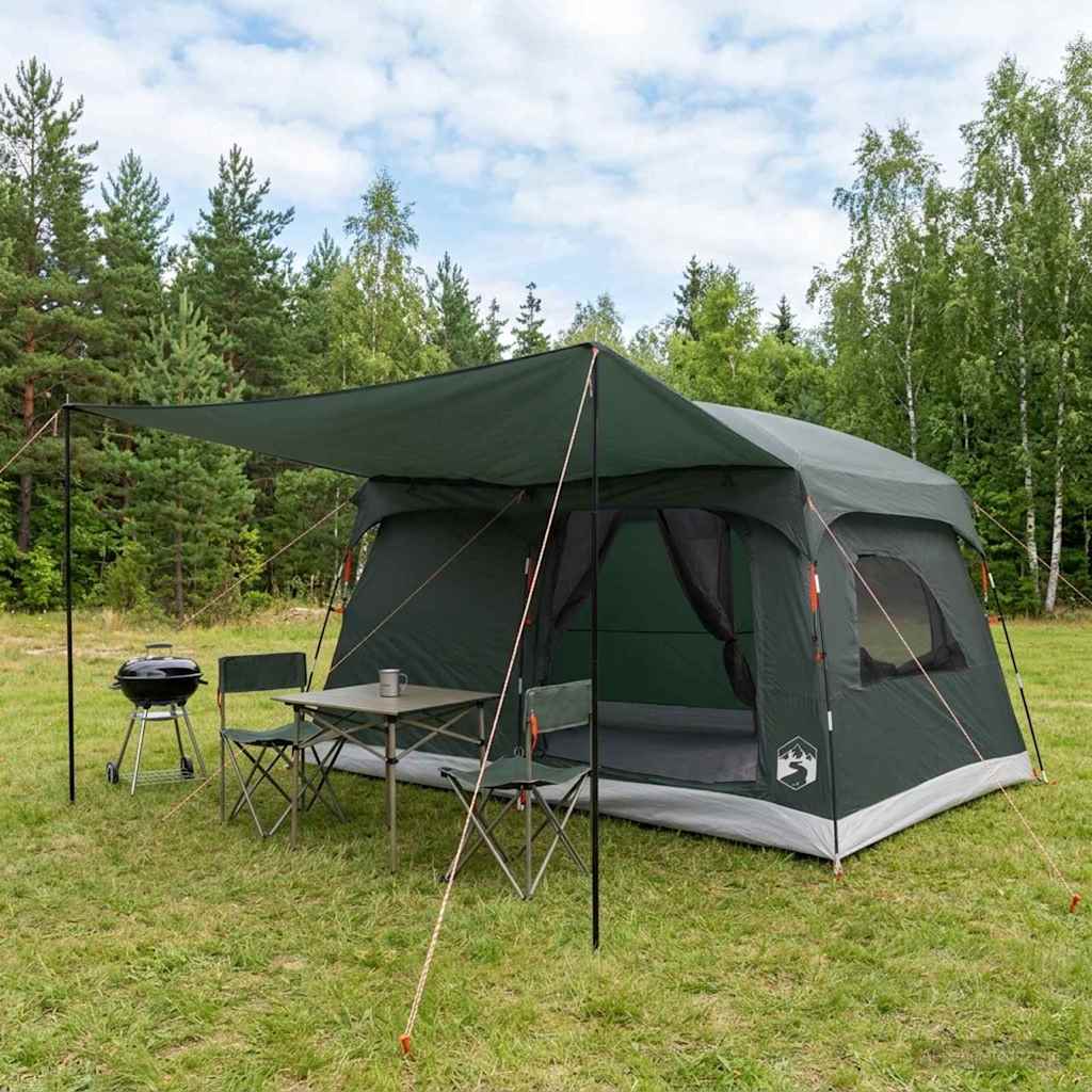 vidaXL Gezinstent met dak Groen 320 x 210 x 180 cm Polyester