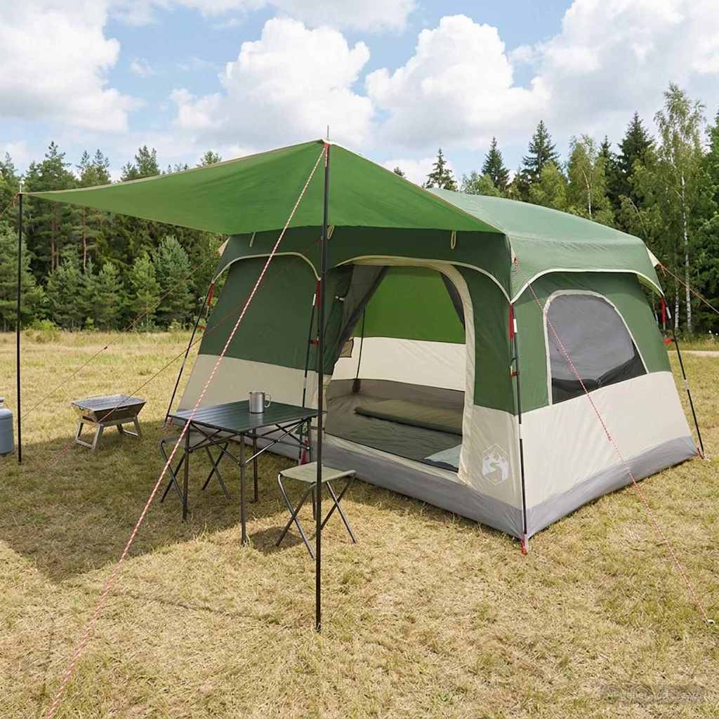 vidaXL Gezinstent met dak Groen 320 x 210 x 180 cm Polyester