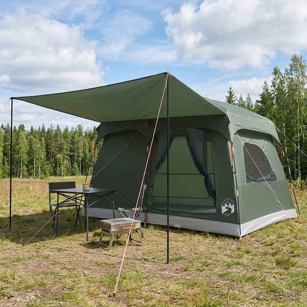vidaXL Gezinstent met dak Groen 320 x 210 x 180 cm Polyester